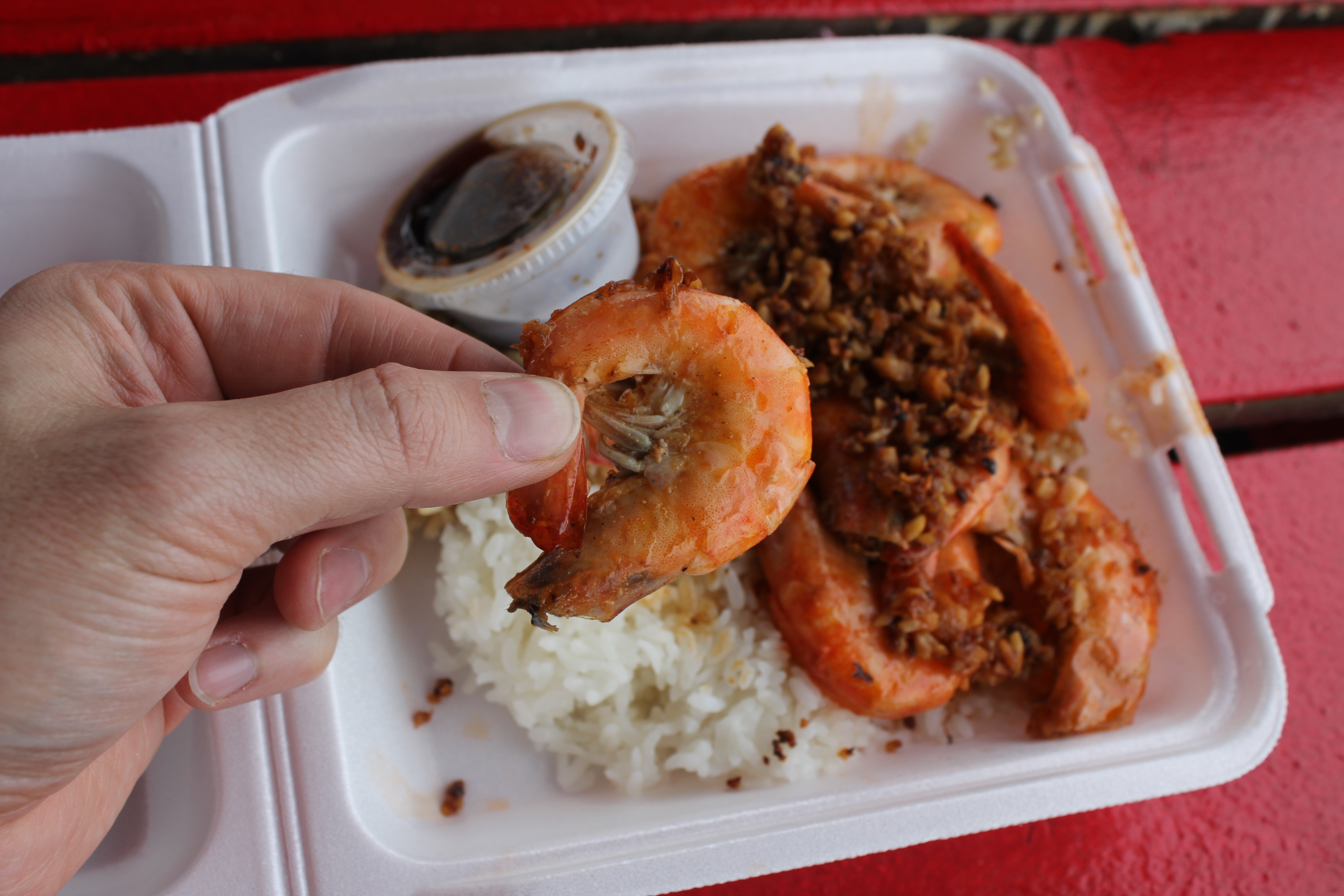 2012 Hawaii Family Trip - Day 13 (Hawaiian Shaved Ice, Romy's Kahuku Prawns & Shrimp, Catching Frogs