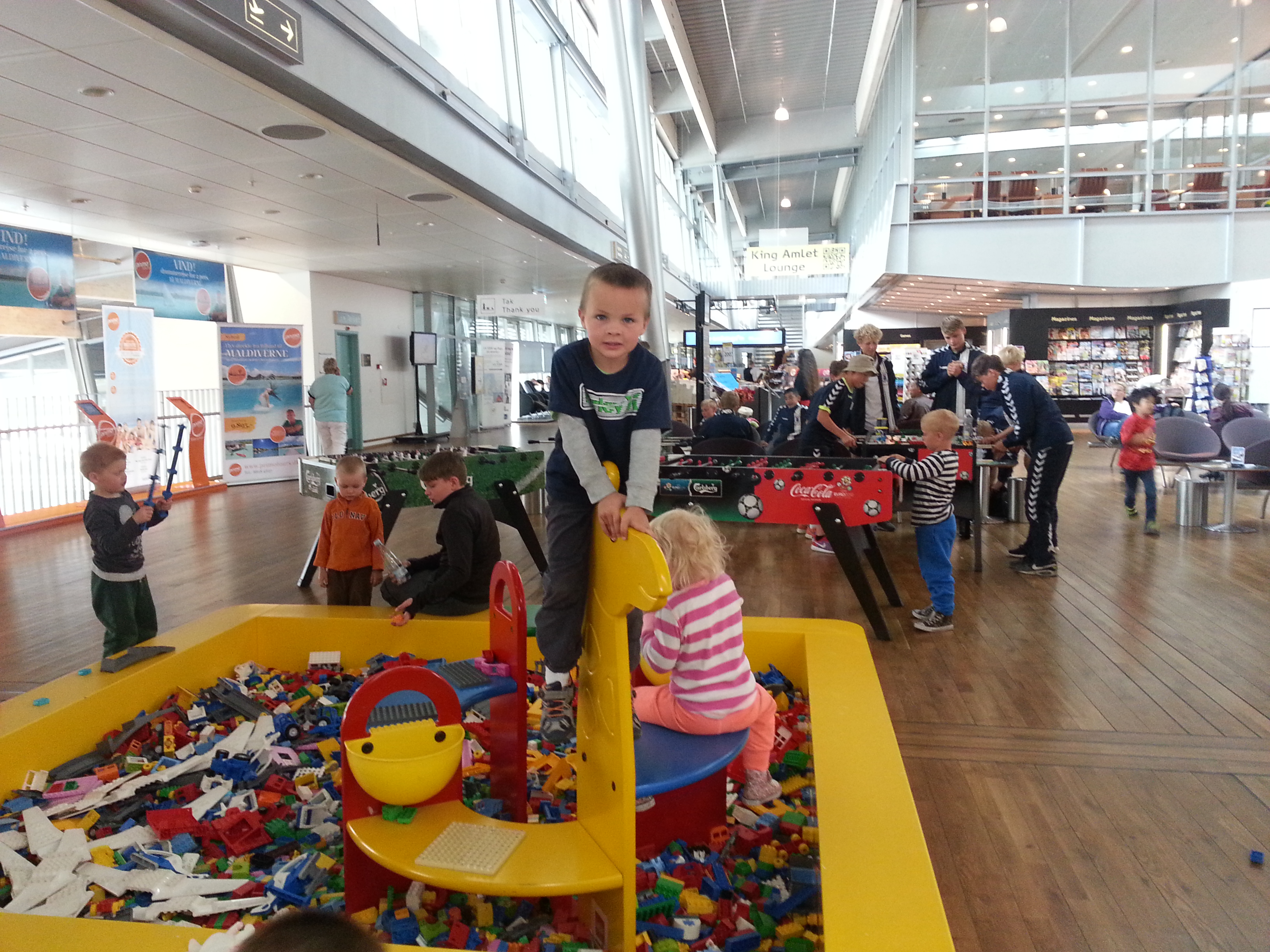 2014 Europe Trip Day 17 - Norway (Legoland Holiday Village, Billund Denmark Airport, Oslo Norway Airport, Harstad / Narvik Evenes Airport, Queen Sonja of Norway (Sonja Haraldsen) on our flight, Harstad Norway, Midnight Sun)