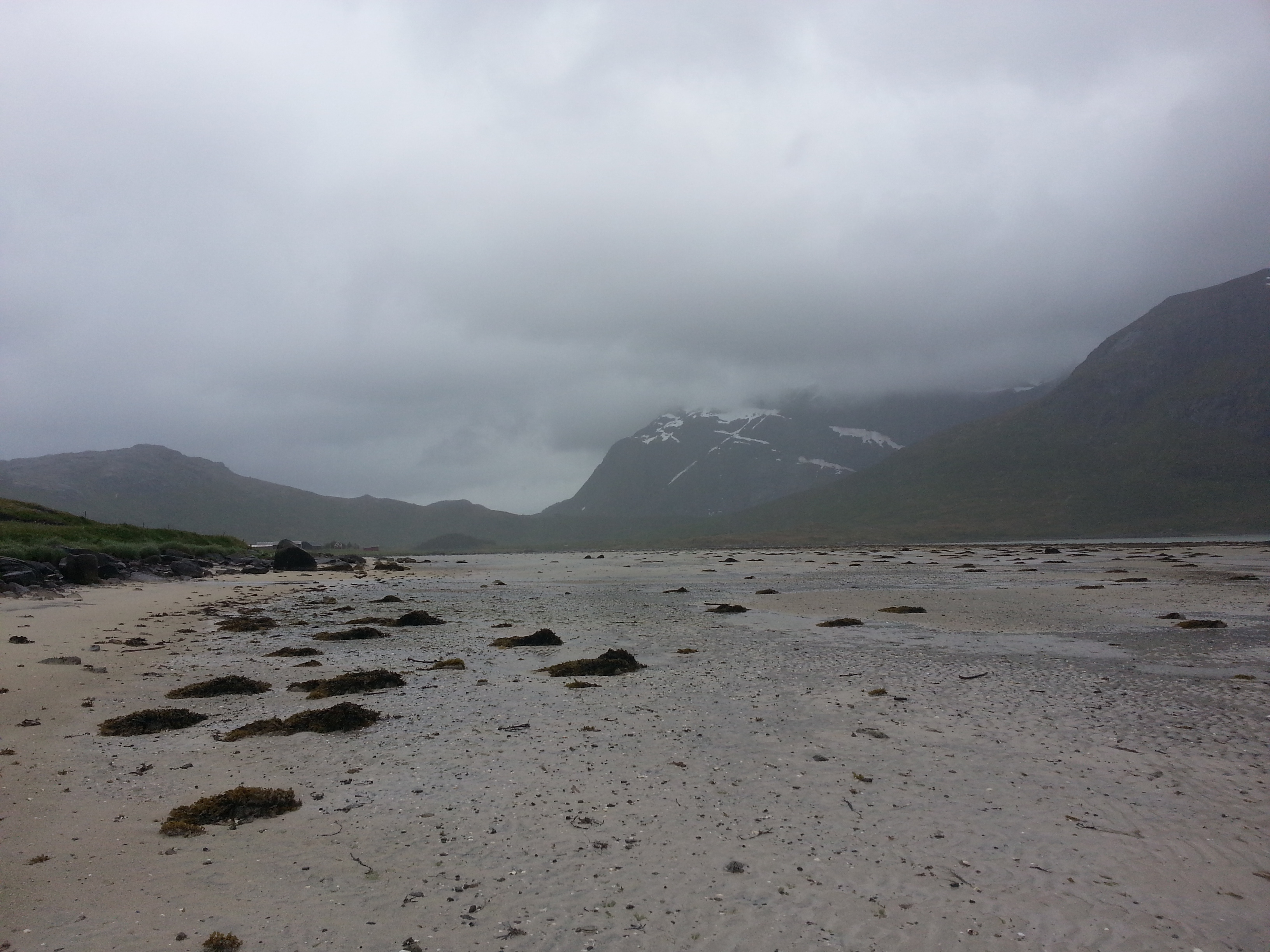 2014 Europe Trip Day 18 - Norway (Lofoten Islands: Sordal Tunnel (4 miles),  Sloverfjord Tunnel (2 miles), Chocolate Chip Rolls, Svolvaer, Lofoten Stockfish (Hanging Cod), Fishing Village Named Å, Snails, Fiskeburger (Fish Burger), Wild Reindeer) 