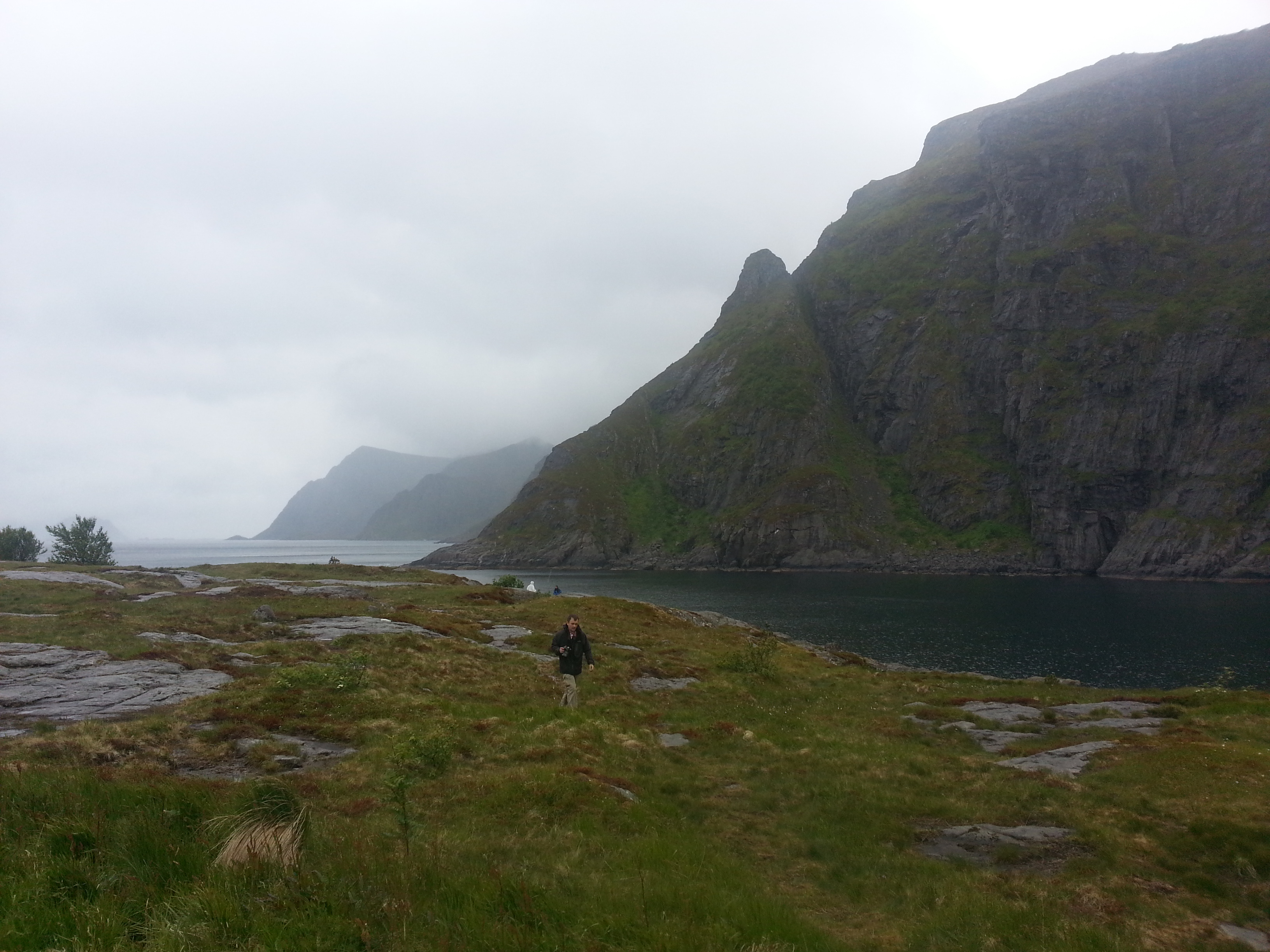 2014 Europe Trip Day 18 - Norway (Lofoten Islands: Sordal Tunnel (4 miles),  Sloverfjord Tunnel (2 miles), Chocolate Chip Rolls, Svolvaer, Lofoten Stockfish (Hanging Cod), Fishing Village Named Å, Snails, Fiskeburger (Fish Burger), Wild Reindeer) 