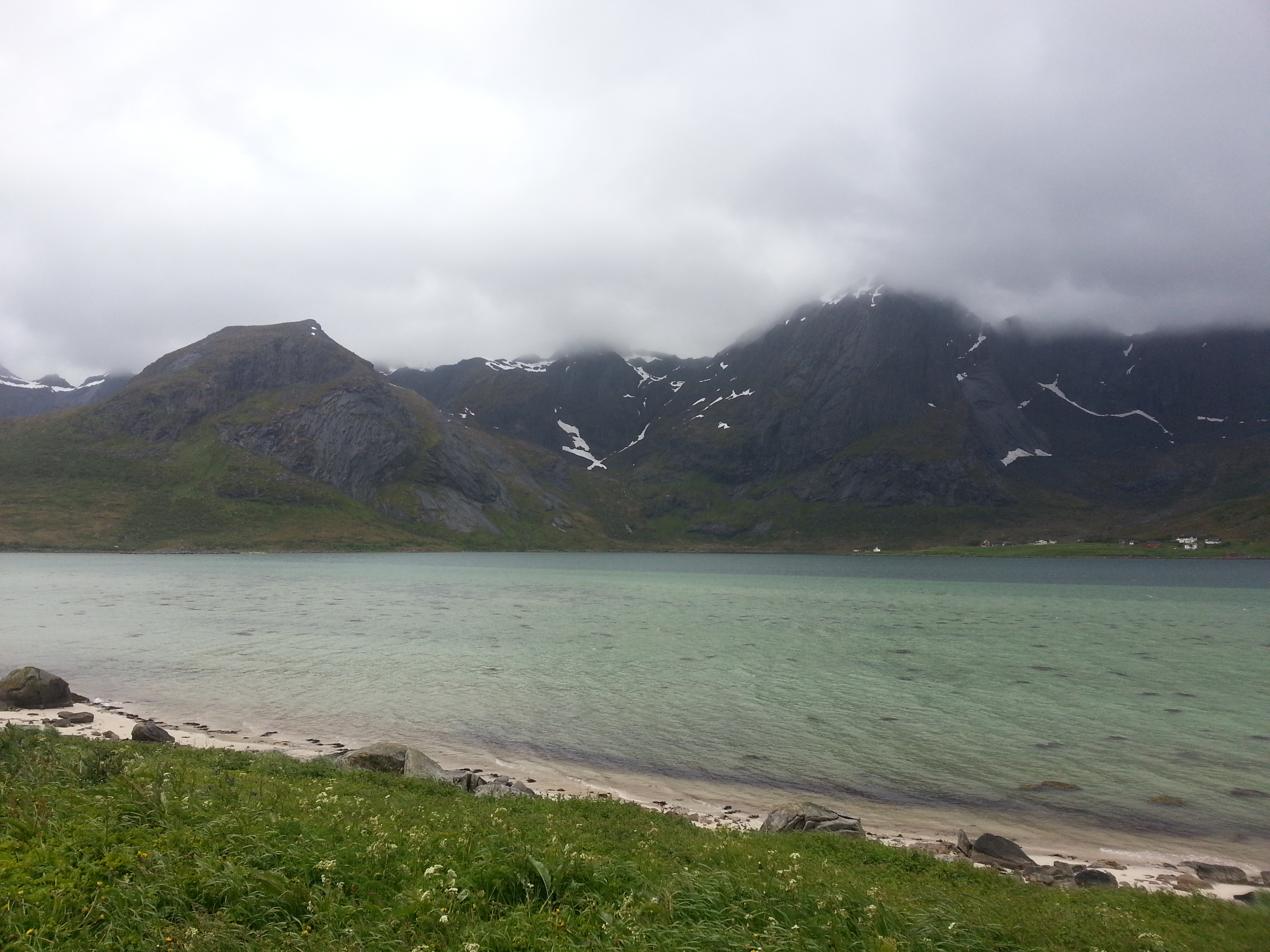 2014 Europe Trip Day 18 - Norway (Lofoten Islands: Sordal Tunnel (4 miles),  Sloverfjord Tunnel (2 miles), Chocolate Chip Rolls, Svolvaer, Lofoten Stockfish (Hanging Cod), Fishing Village Named Å, Snails, Fiskeburger (Fish Burger), Wild Reindeer) 