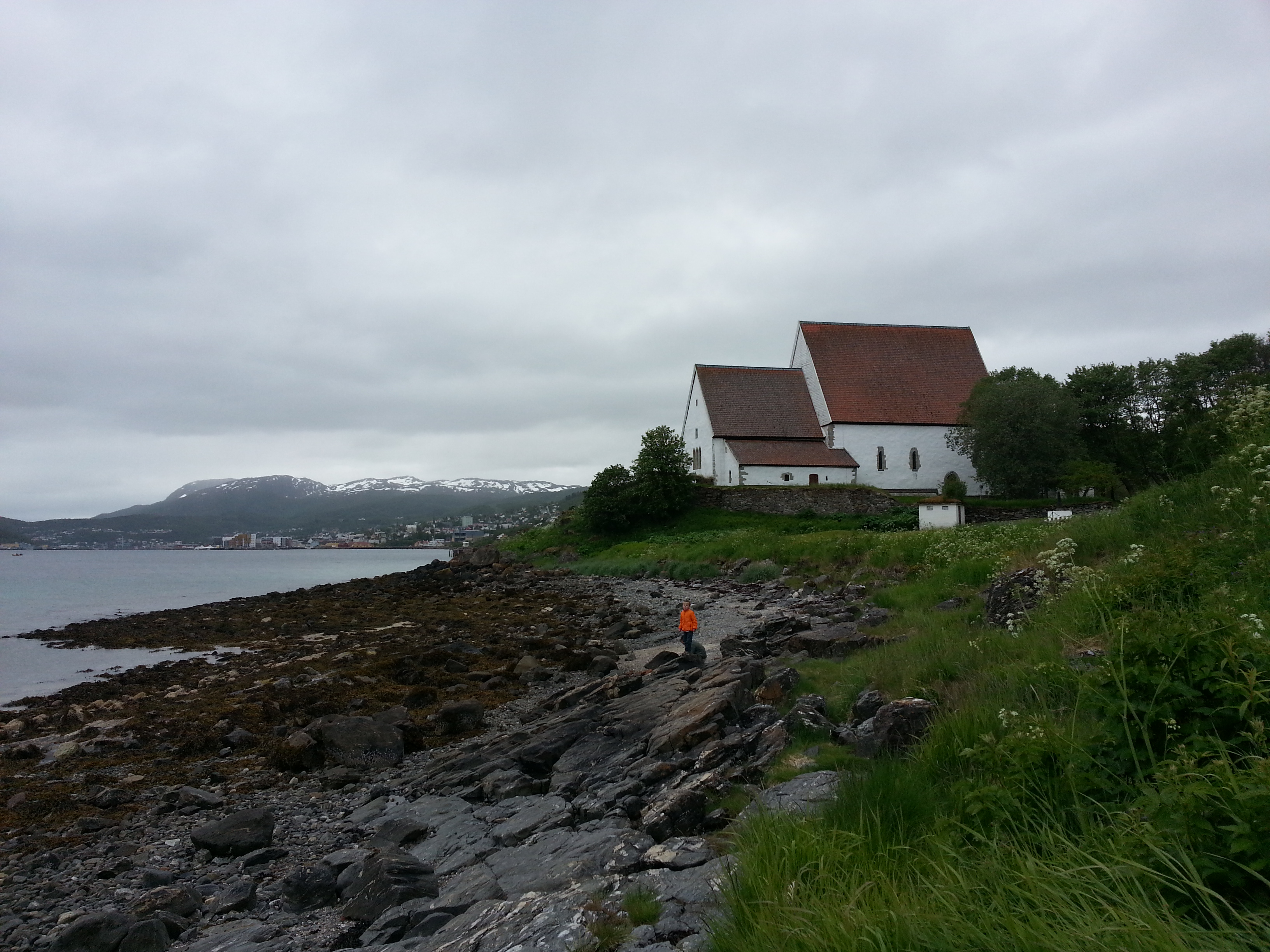 2014 Europe Trip Day 19 - Norway (Harstad & Kasfjord: Grete, Music Festival, Trondenes Church, Israelsen Gravestones, Viking Museum, Dinner with Israelsen Relatives (Tor-Arne & Bodil Eilertsen, Ernst Eilertsen, Arvid & Tove Eilertsen), Nupen Midnight Sun)