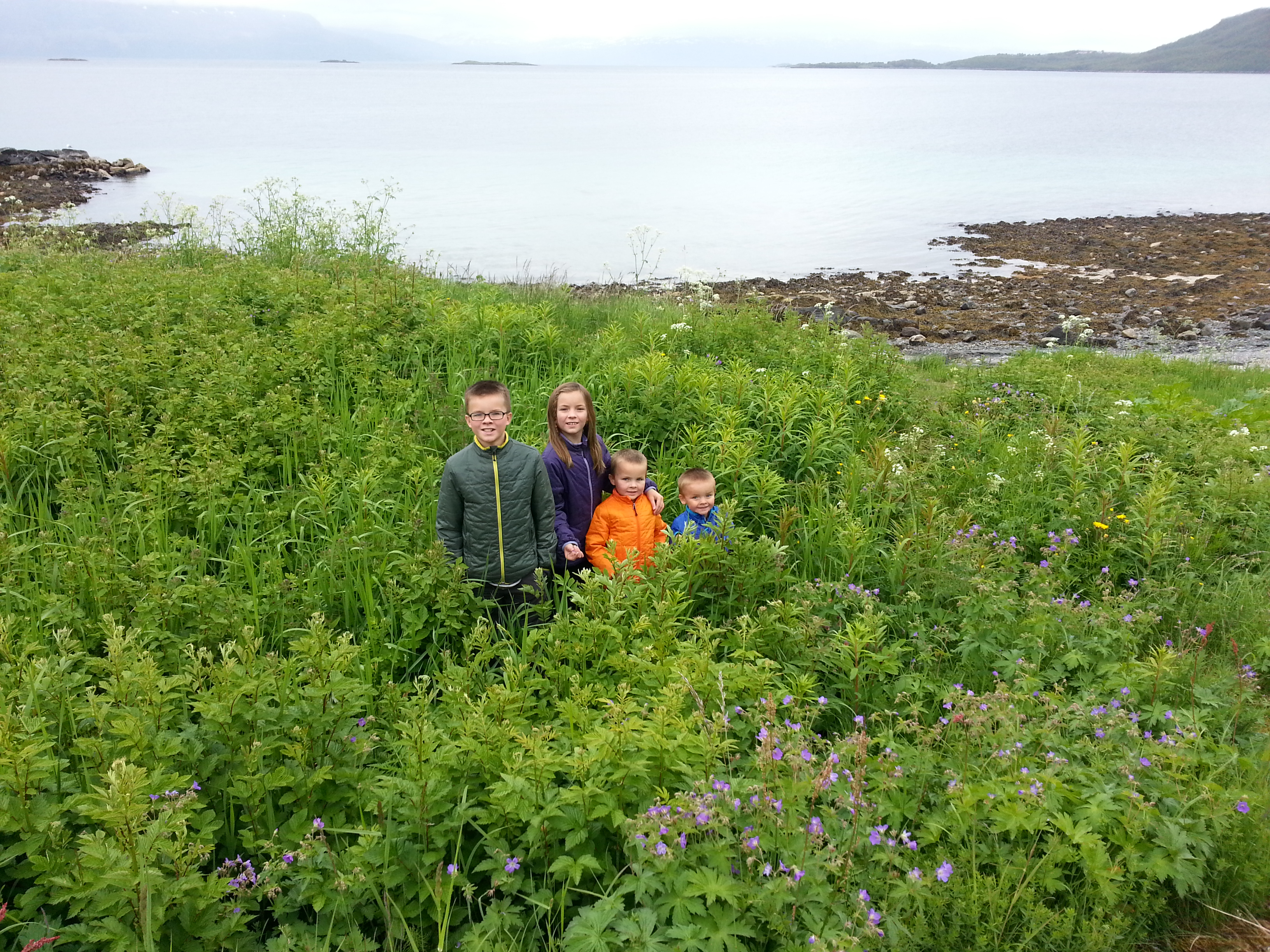 2014 Europe Trip Day 19 - Norway (Harstad & Kasfjord: Grete, Music Festival, Trondenes Church, Israelsen Gravestones, Viking Museum, Dinner with Israelsen Relatives (Tor-Arne & Bodil Eilertsen, Ernst Eilertsen, Arvid & Tove Eilertsen), Nupen Midnight Sun)