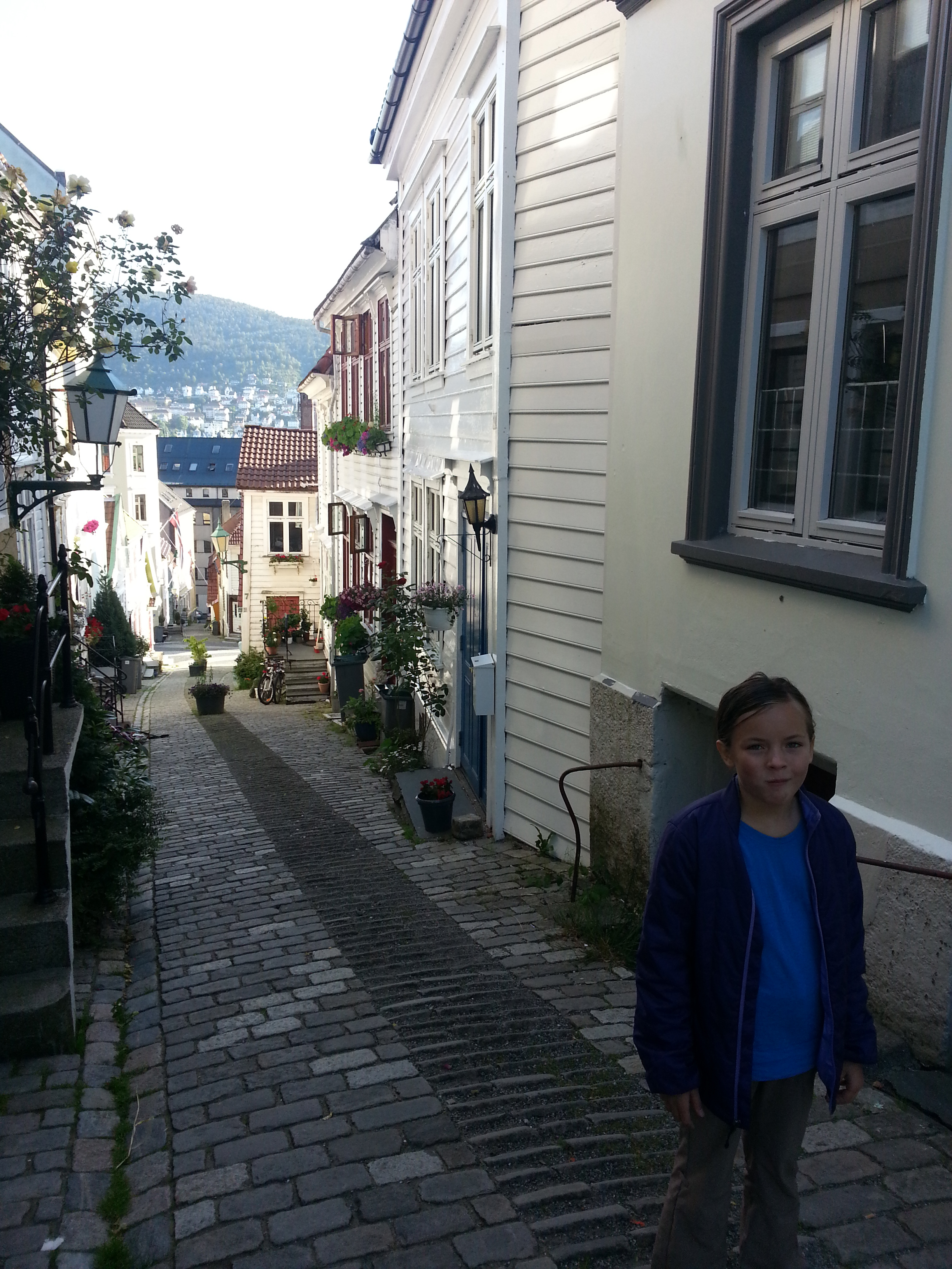 2014 Europe Trip Day 22 - Norway (Bergen: Fish Cakes, Fløibanen Funicular (Cable Railway up Mountain), Canoeing on Skomakerdiket Lake, Fisketorget (The Fish Market), Bryggen Wharf, Nordnes Seawater Pool, Jumping into the North Sea, Nordnes Alleys)