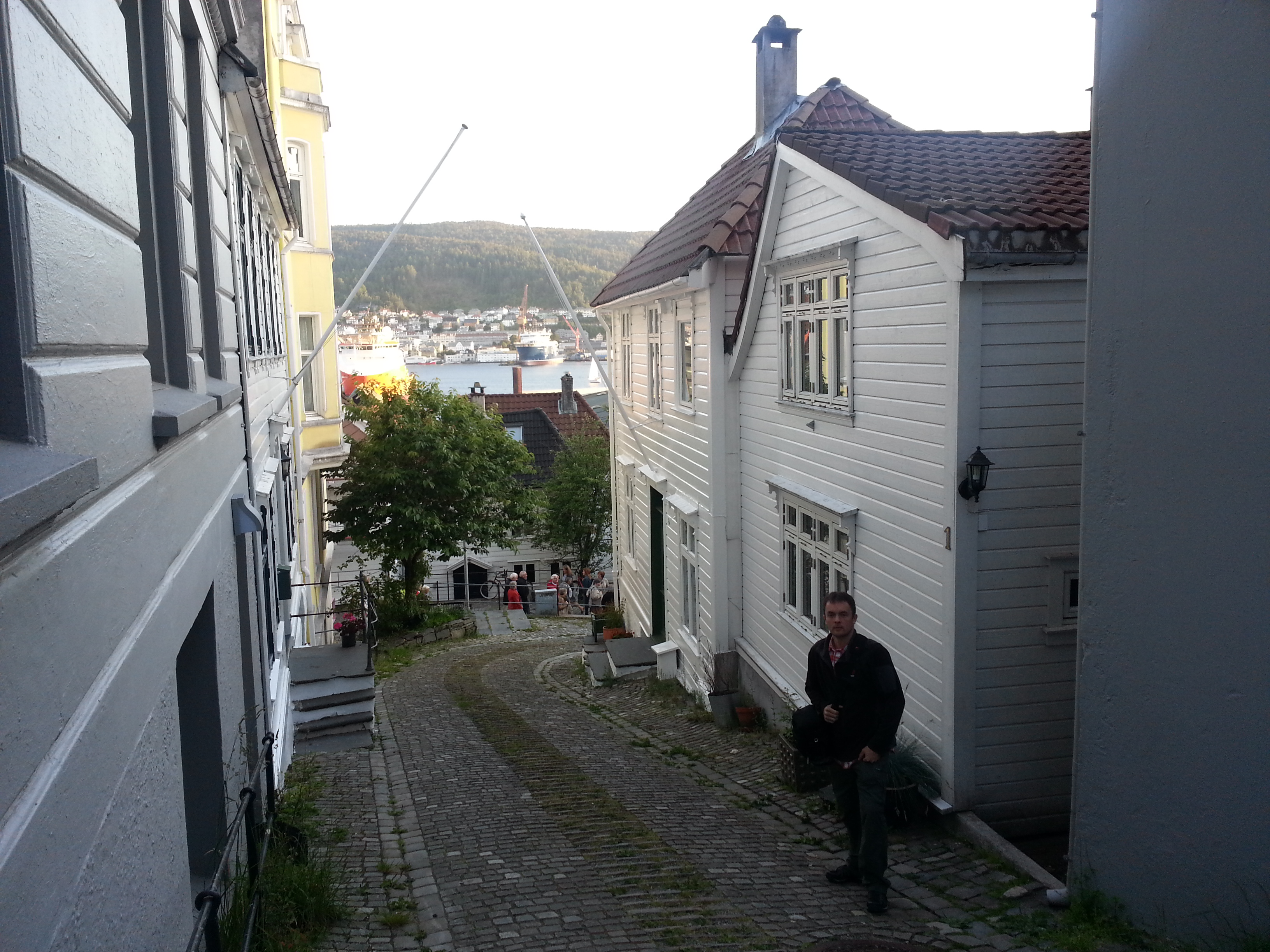 2014 Europe Trip Day 22 - Norway (Bergen: Fish Cakes, Fløibanen Funicular (Cable Railway up Mountain), Canoeing on Skomakerdiket Lake, Fisketorget (The Fish Market), Bryggen Wharf, Nordnes Seawater Pool, Jumping into the North Sea, Nordnes Alleys)