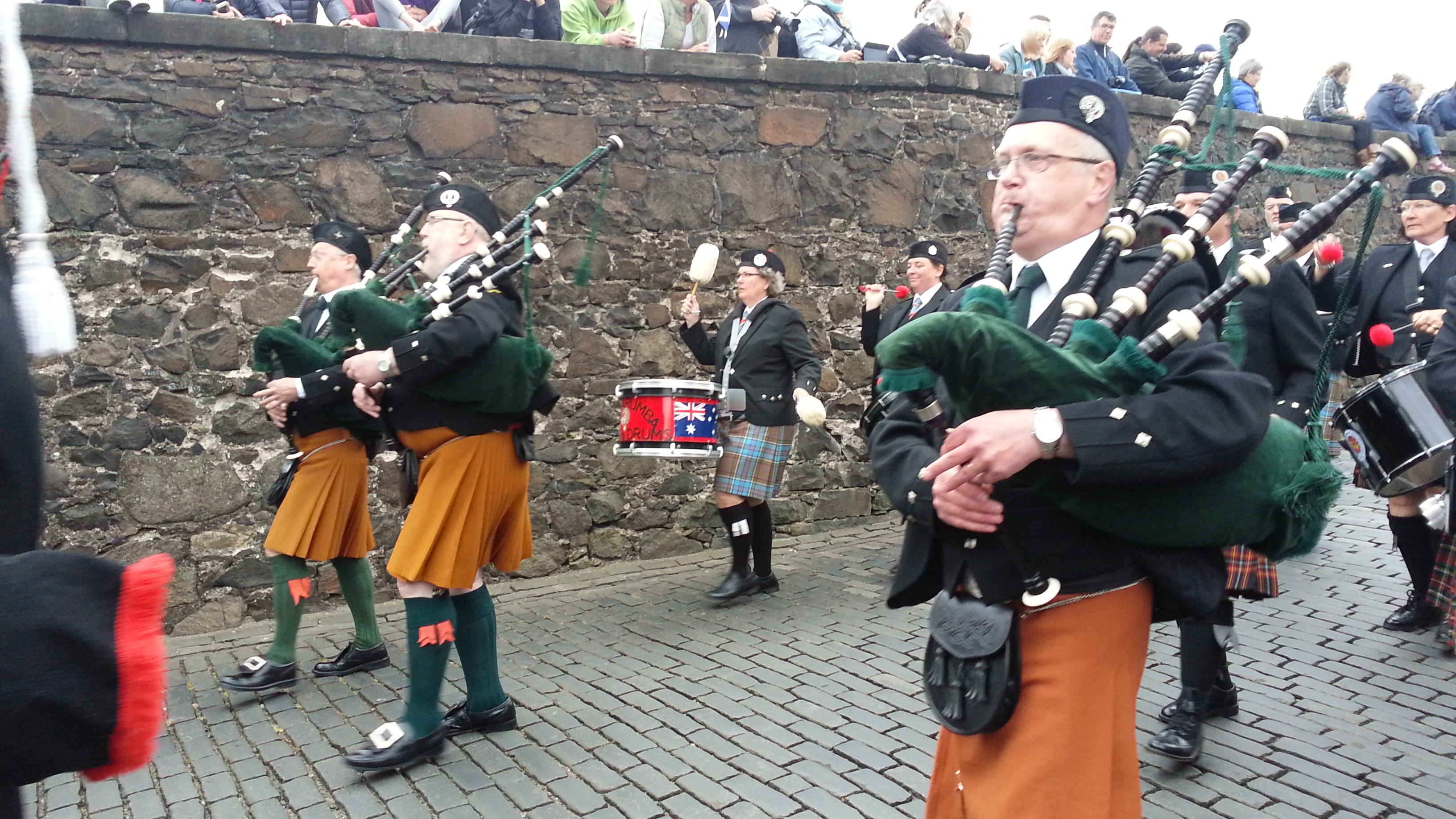 2014 Europe Trip Day 24 - Scotland (Crookston Castle, Paisley Missionary Flat (Walker Street), Lawn Bowling Pitch, Irn Bru, Church of the Holy Rude, Stirling Castle, 2014 Pipefest Stirling)