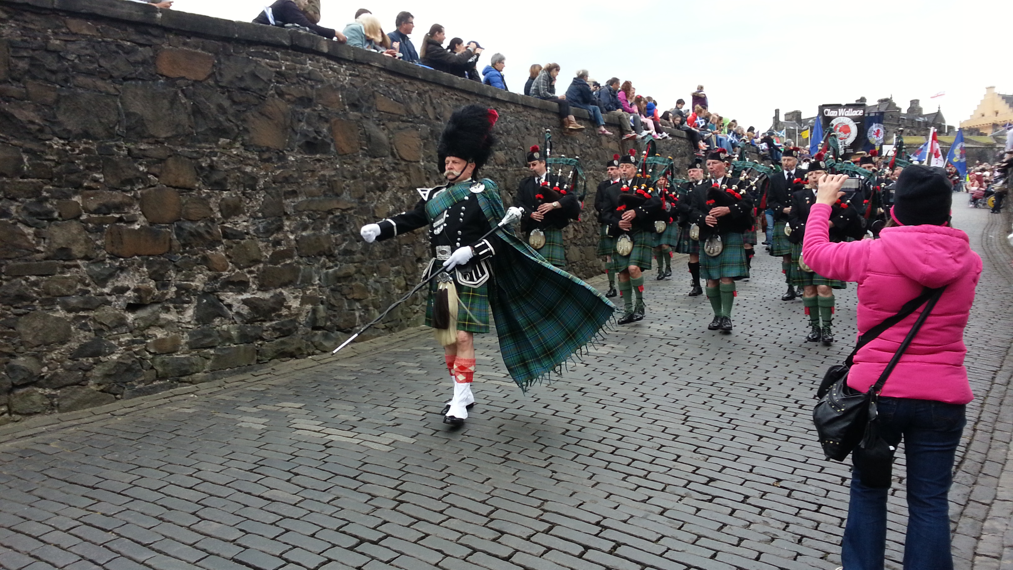 2014 Europe Trip Day 24 - Scotland (Crookston Castle, Paisley Missionary Flat (Walker Street), Lawn Bowling Pitch, Irn Bru, Church of the Holy Rude, Stirling Castle, 2014 Pipefest Stirling)