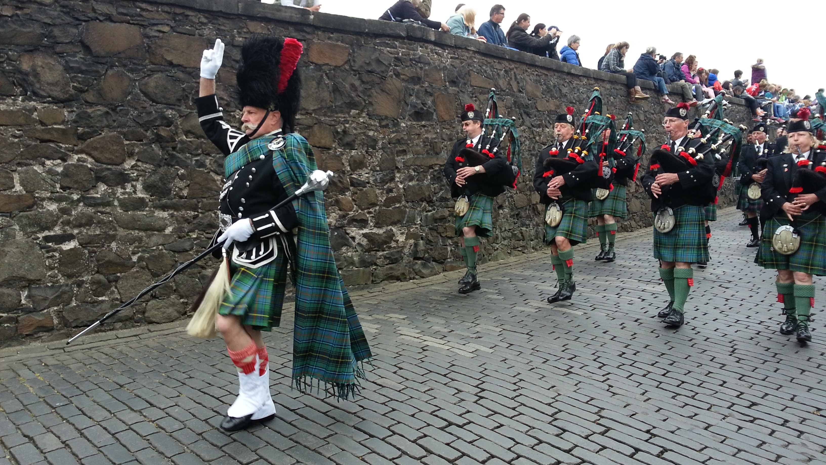 2014 Europe Trip Day 24 - Scotland (Crookston Castle, Paisley Missionary Flat (Walker Street), Lawn Bowling Pitch, Irn Bru, Church of the Holy Rude, Stirling Castle, 2014 Pipefest Stirling)