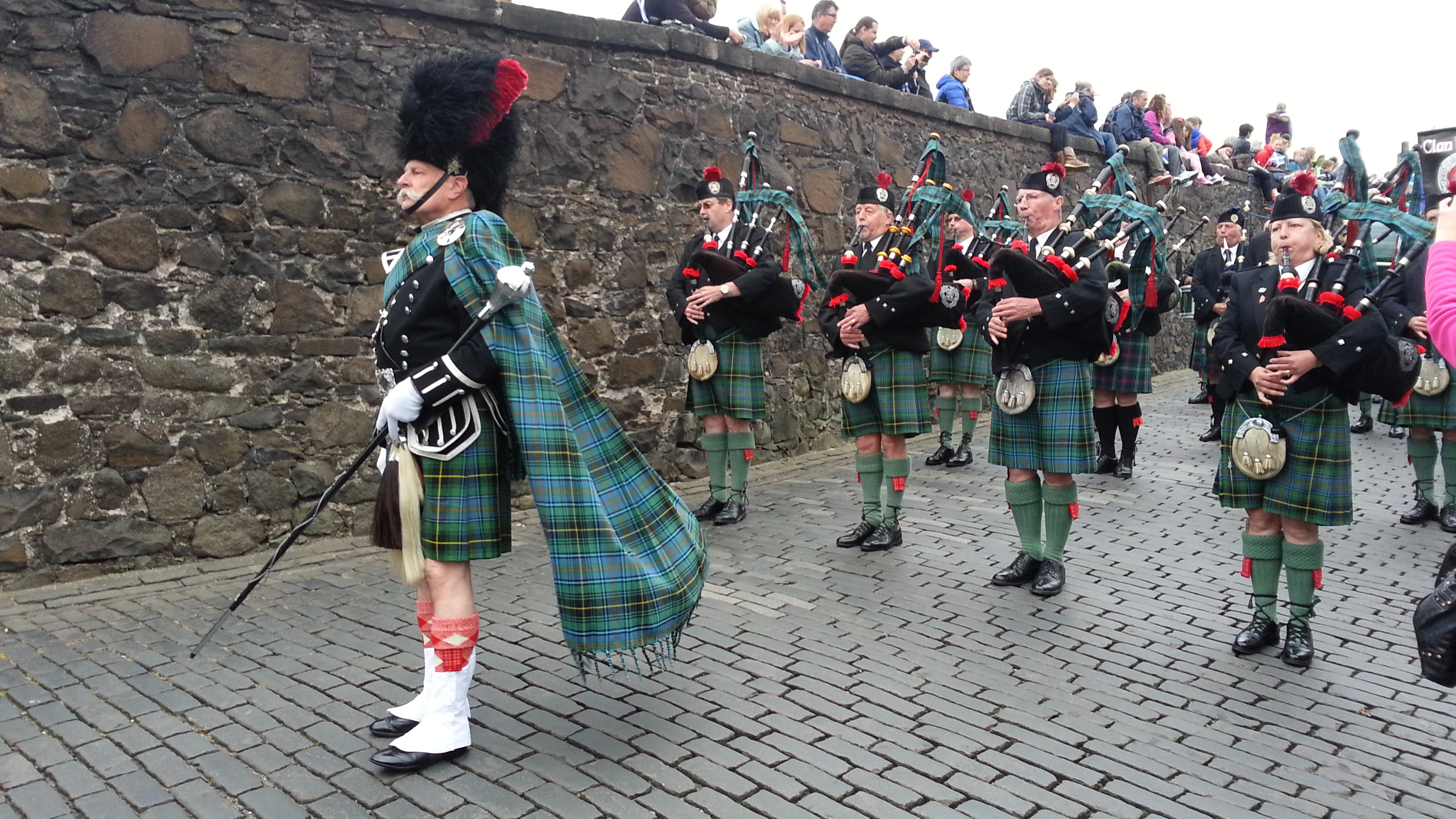 2014 Europe Trip Day 24 - Scotland (Crookston Castle, Paisley Missionary Flat (Walker Street), Lawn Bowling Pitch, Irn Bru, Church of the Holy Rude, Stirling Castle, 2014 Pipefest Stirling)