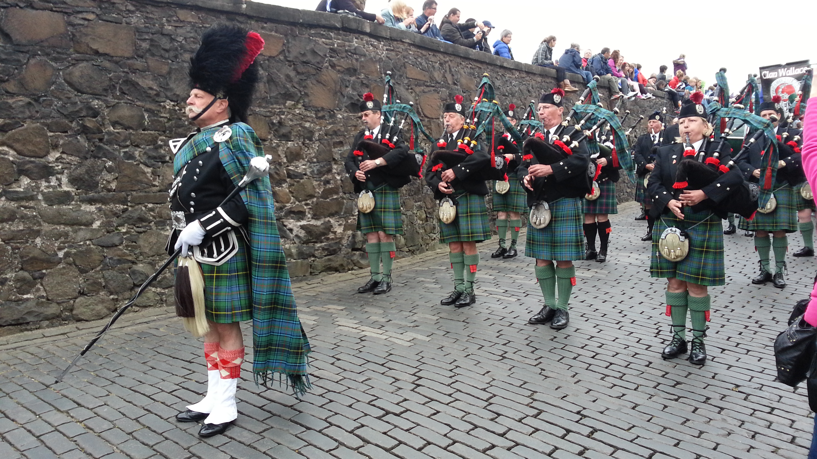 2014 Europe Trip Day 24 - Scotland (Crookston Castle, Paisley Missionary Flat (Walker Street), Lawn Bowling Pitch, Irn Bru, Church of the Holy Rude, Stirling Castle, 2014 Pipefest Stirling)