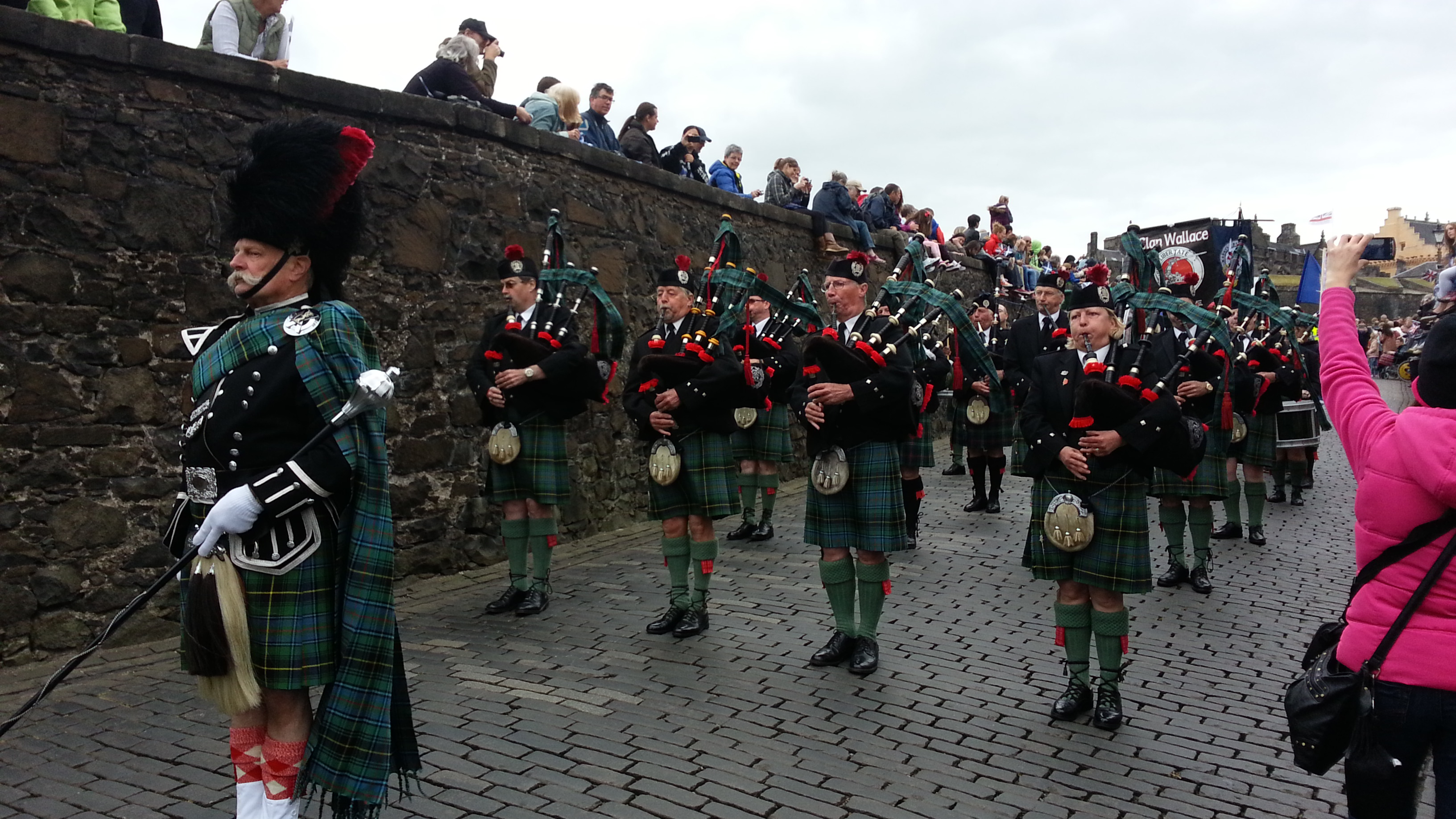2014 Europe Trip Day 24 - Scotland (Crookston Castle, Paisley Missionary Flat (Walker Street), Lawn Bowling Pitch, Irn Bru, Church of the Holy Rude, Stirling Castle, 2014 Pipefest Stirling)