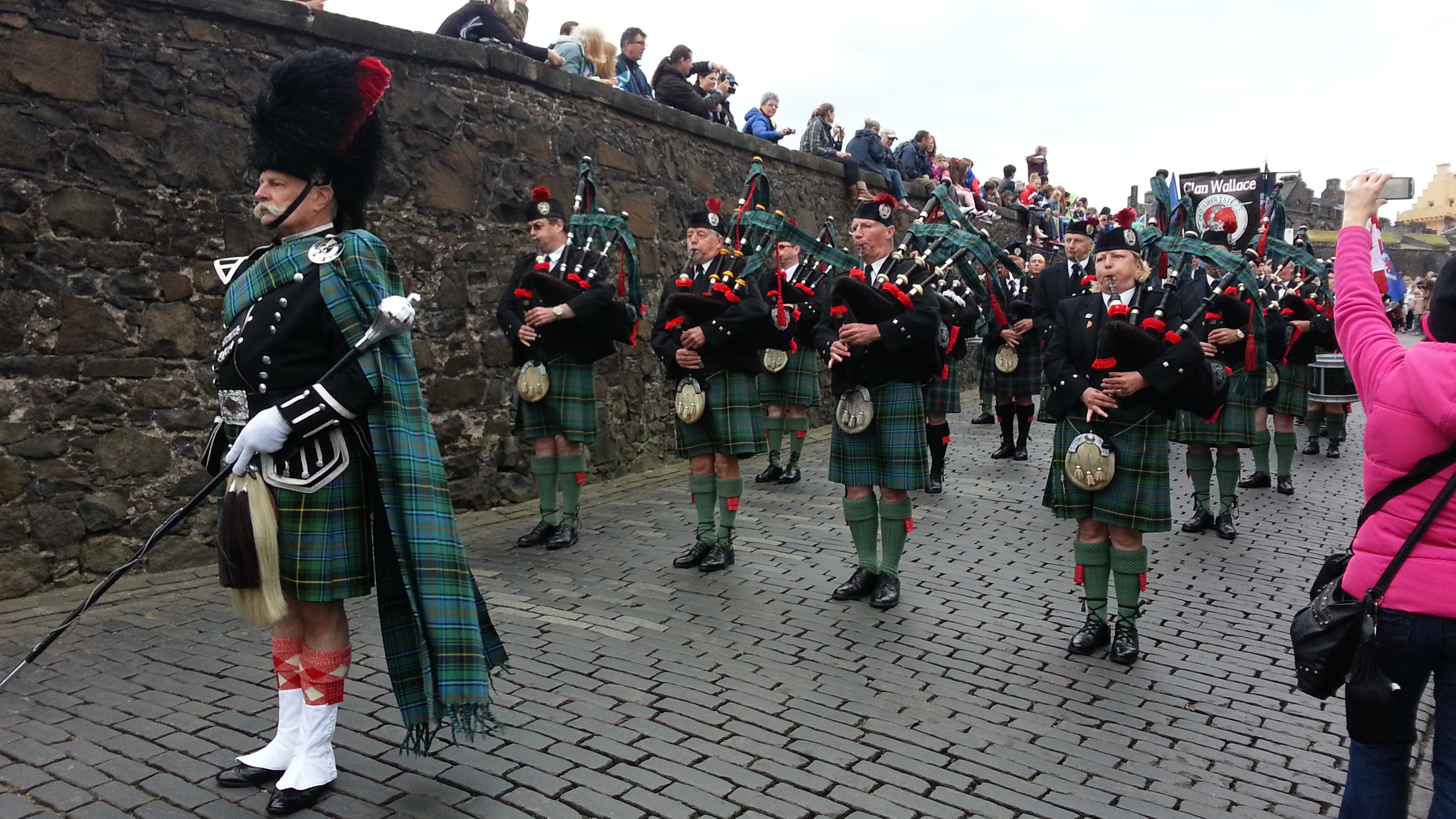 2014 Europe Trip Day 24 - Scotland (Crookston Castle, Paisley Missionary Flat (Walker Street), Lawn Bowling Pitch, Irn Bru, Church of the Holy Rude, Stirling Castle, 2014 Pipefest Stirling)