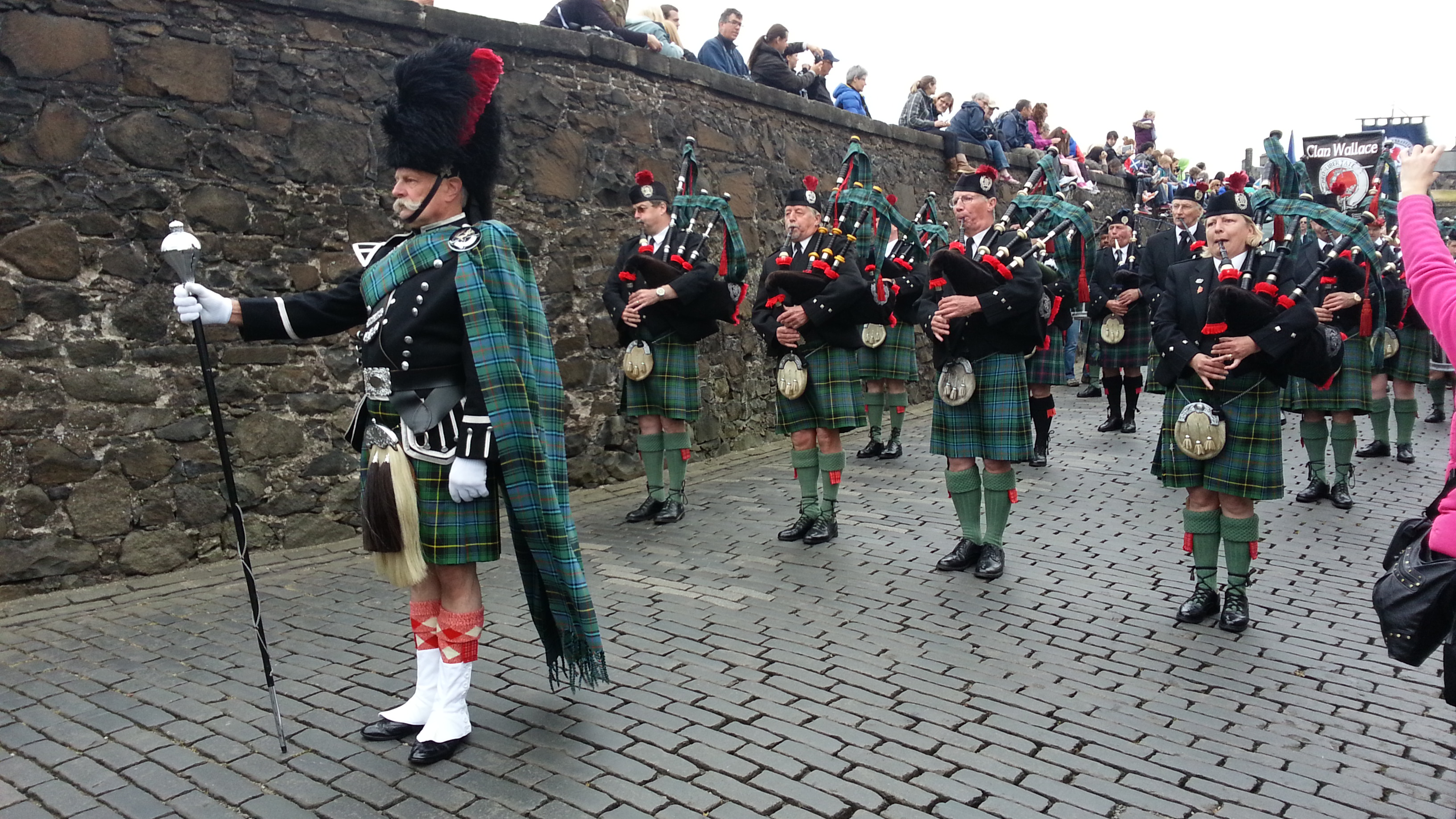 2014 Europe Trip Day 24 - Scotland (Crookston Castle, Paisley Missionary Flat (Walker Street), Lawn Bowling Pitch, Irn Bru, Church of the Holy Rude, Stirling Castle, 2014 Pipefest Stirling)