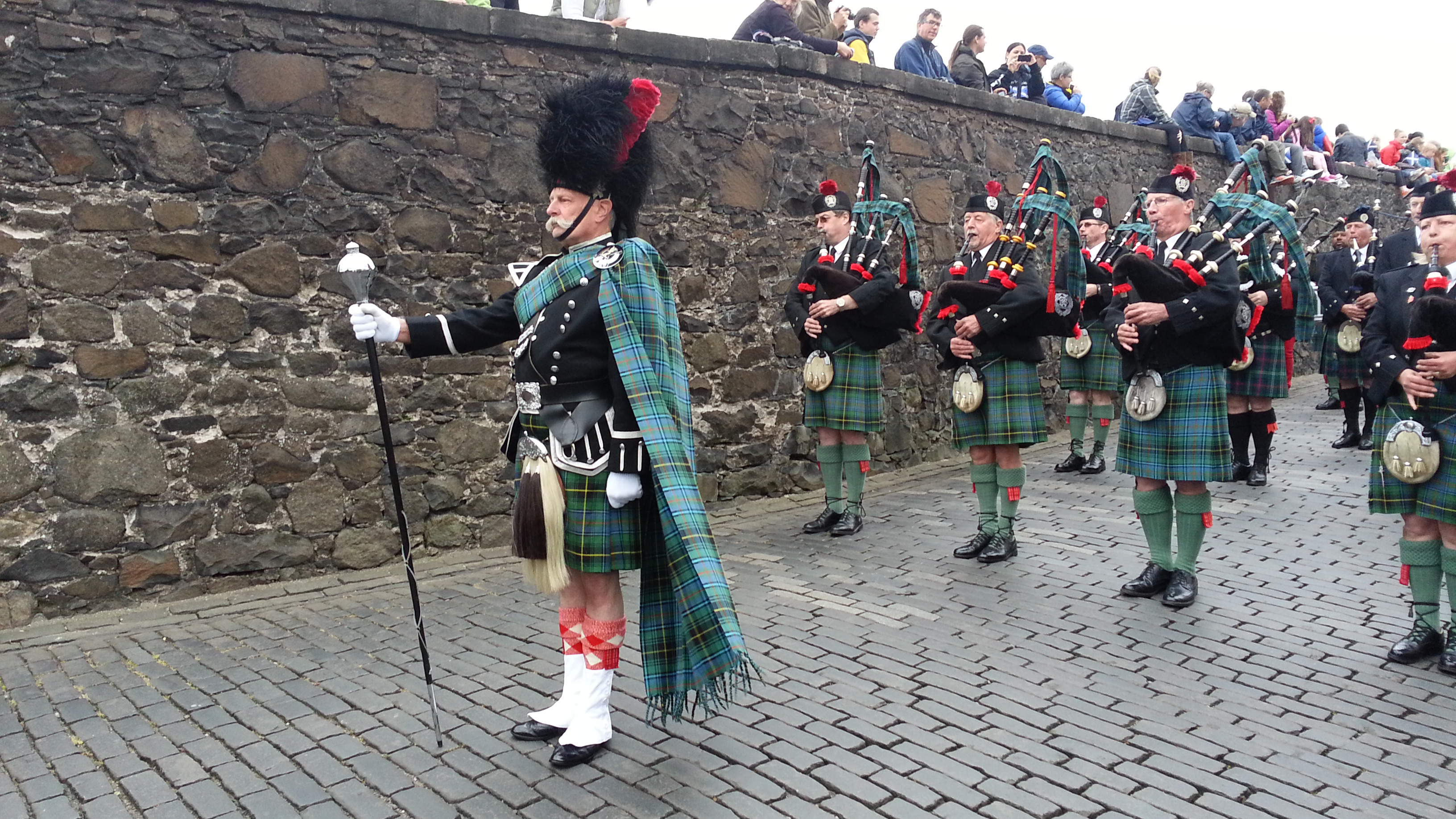 2014 Europe Trip Day 24 - Scotland (Crookston Castle, Paisley Missionary Flat (Walker Street), Lawn Bowling Pitch, Irn Bru, Church of the Holy Rude, Stirling Castle, 2014 Pipefest Stirling)