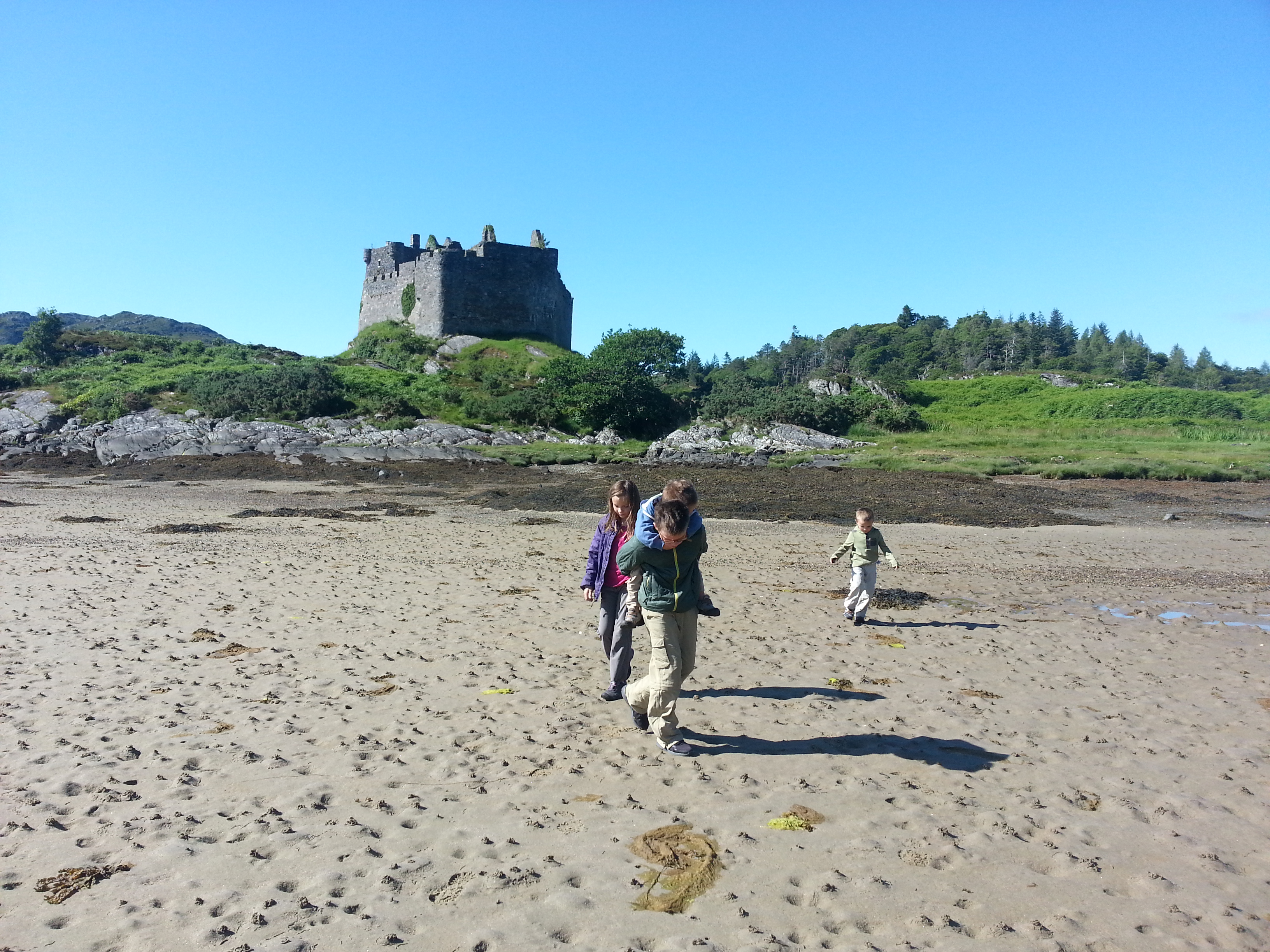 2014 Europe Trip Day 26 - Scotland (Ardachy House Yurt, Heilan' Coo, Fionnphort-Iona Ferry, Iona Nunnery, Iona Abbey (Britain Christianity Birthplace), Scottish Heather, Tobermory-Kilchoan Ferry, Castle Tioram, Glenfinnan Monument, Biting Midges!)