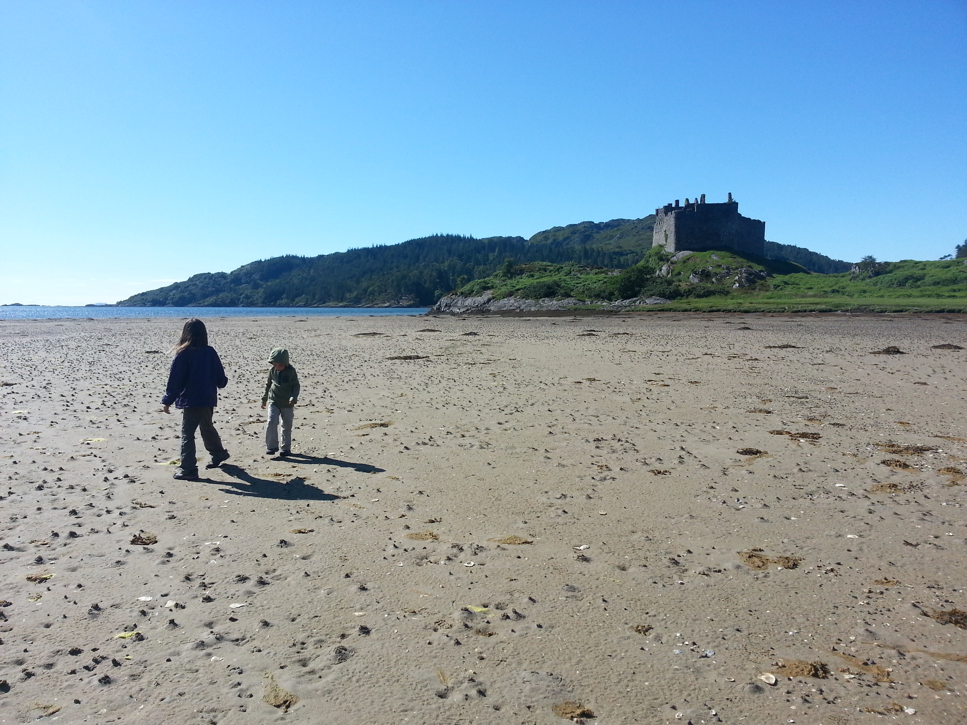 2014 Europe Trip Day 26 - Scotland (Ardachy House Yurt, Heilan' Coo, Fionnphort-Iona Ferry, Iona Nunnery, Iona Abbey (Britain Christianity Birthplace), Scottish Heather, Tobermory-Kilchoan Ferry, Castle Tioram, Glenfinnan Monument, Biting Midges!)