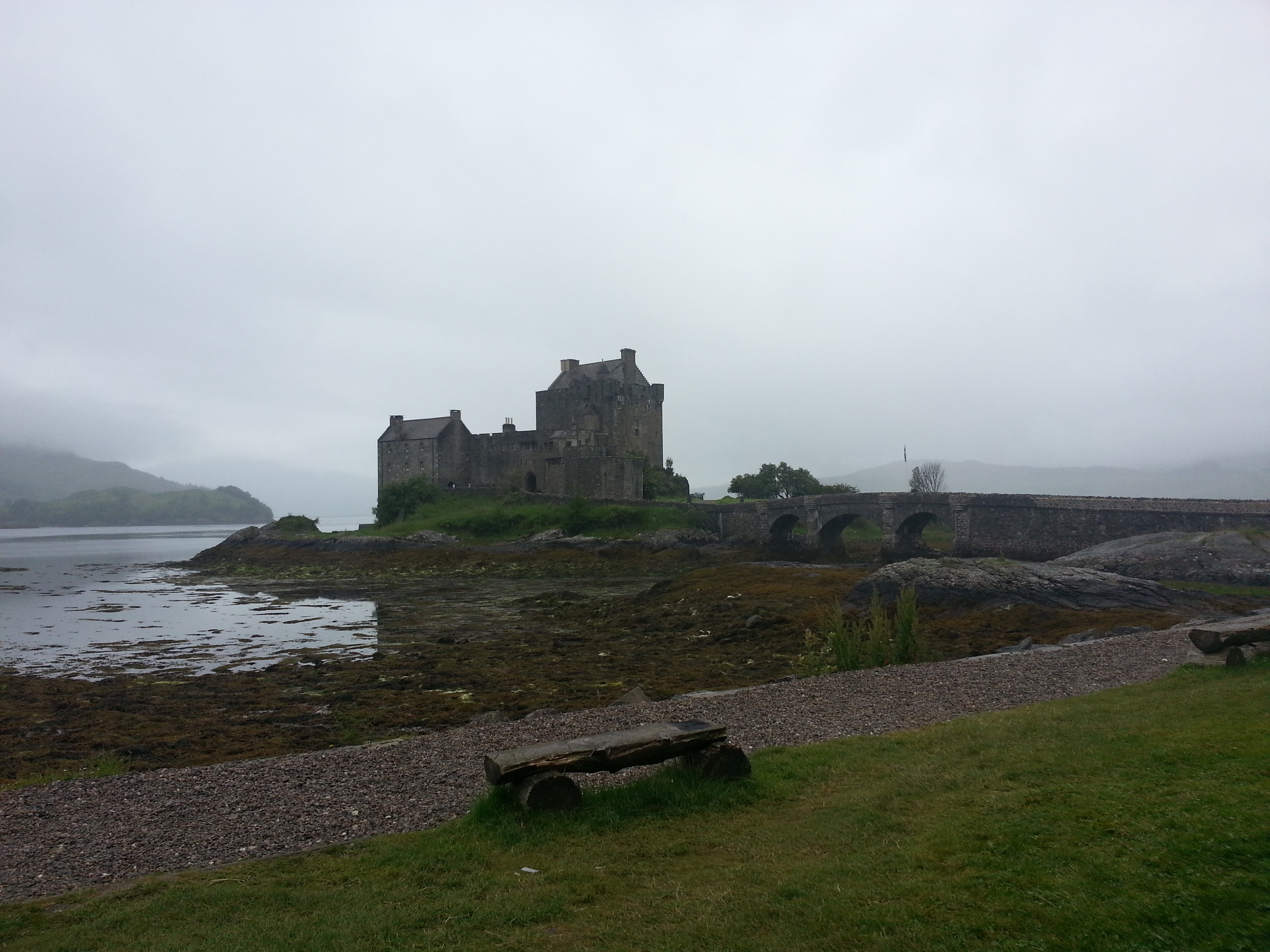 2014 Europe Trip Day 27 - Scotland (Muesli, Hogwarts Express Train (Jacobite Steam Train, Glenfinnan Viaduct), Fort William, Ben Nevis, Highland Bagpiper, Eilean Donan Castle, Isle of Skye, Portree, Old Man of Storr, Kilt Rock, Uig, Quiraing, Peat Fields)