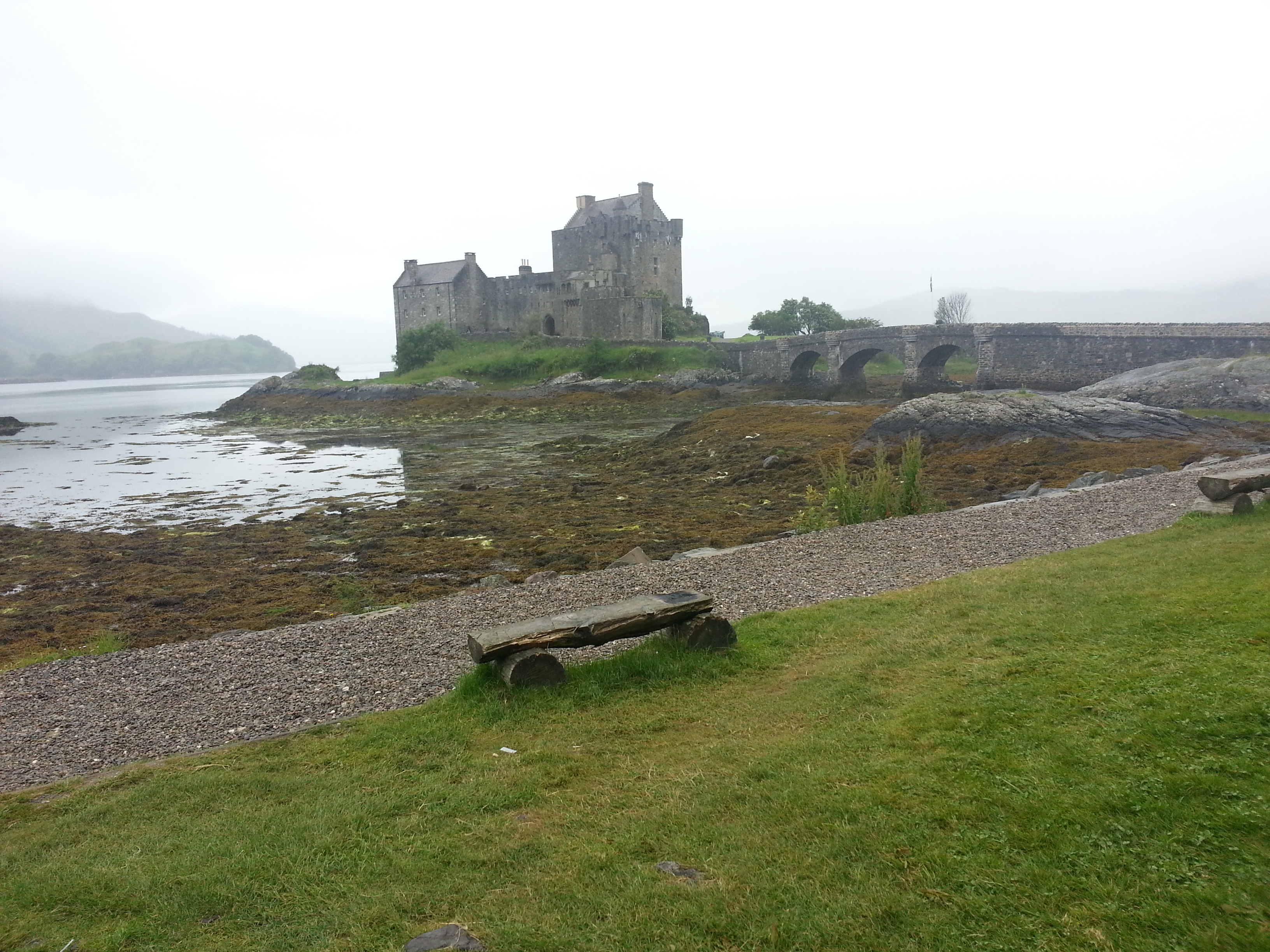 2014 Europe Trip Day 27 - Scotland (Muesli, Hogwarts Express Train (Jacobite Steam Train, Glenfinnan Viaduct), Fort William, Ben Nevis, Highland Bagpiper, Eilean Donan Castle, Isle of Skye, Portree, Old Man of Storr, Kilt Rock, Uig, Quiraing, Peat Fields)