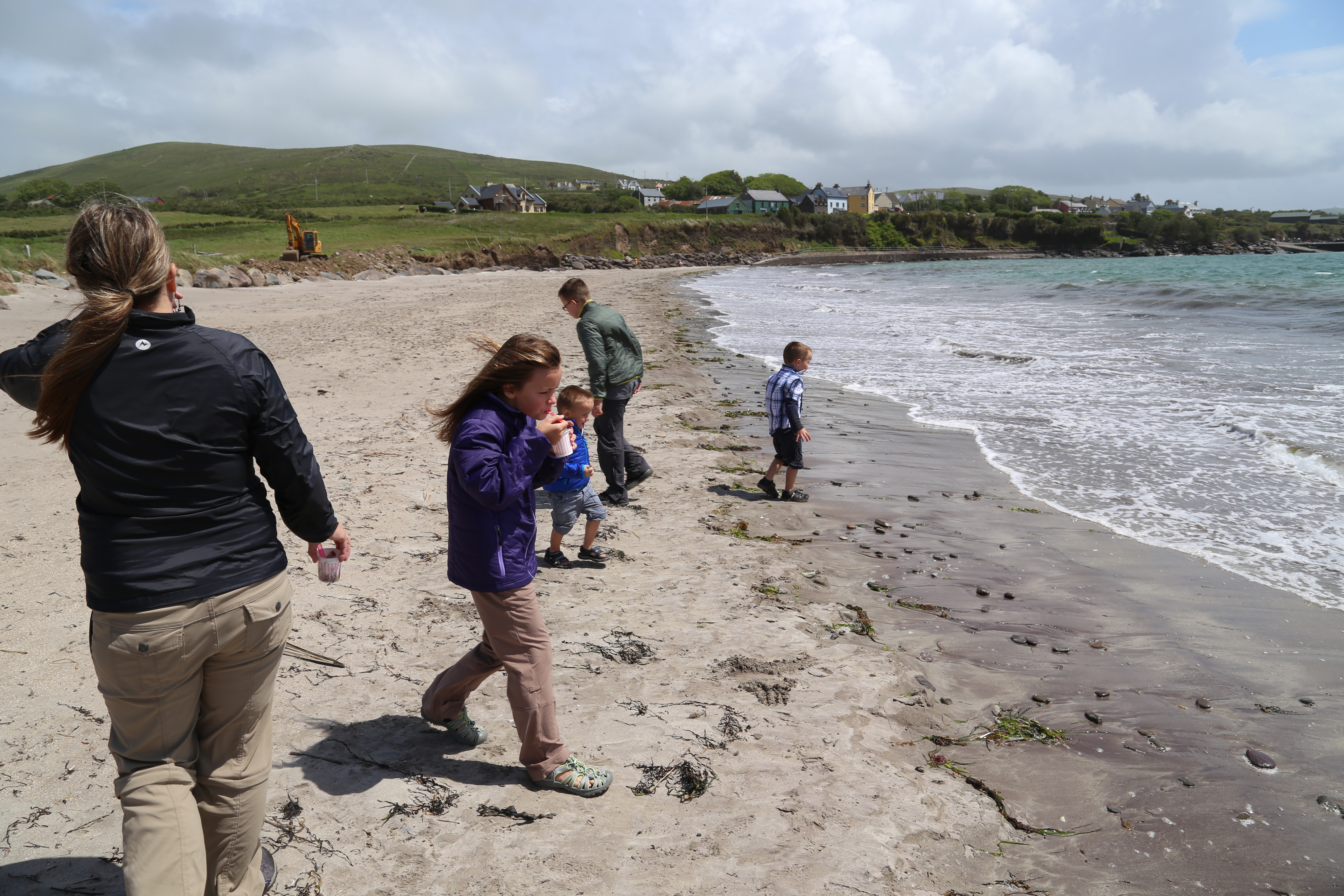 2014 Europe Trip Day 5 - Ireland (Church in Tralee, Blennerville Windmill, Dingle Peninsula, Conor Pass, Ventry Beach, Dunbeg Fort, Irish Potato Famine, Gallarus Oratory, Ring of Kerry, Valentia Island, The Kerry Cliffs, Ballinskelligs Castle and Beach)