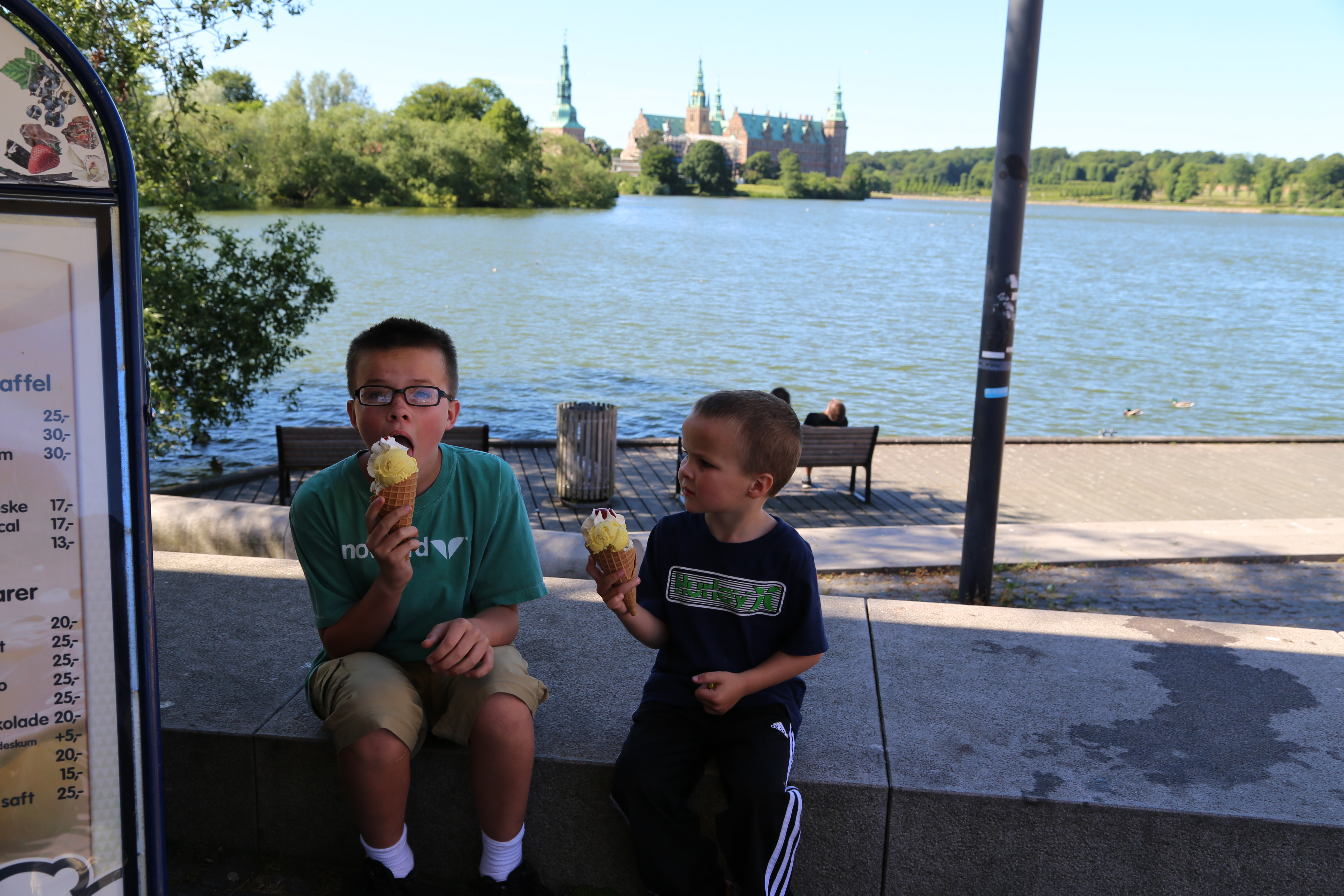 2014 Europe Trip Day 11 - Denmark (Visiting Kaare, Andrea, Jonas, & Anna, Frederiksborg Palace, Carl Bloch Paintings, Dressing up, Danish Ice Cream with Guf, Pasta with Ketchup, Stegt Kylling (Roast Chicken), Strawberries & Danish Summer Cream (Koldskal))