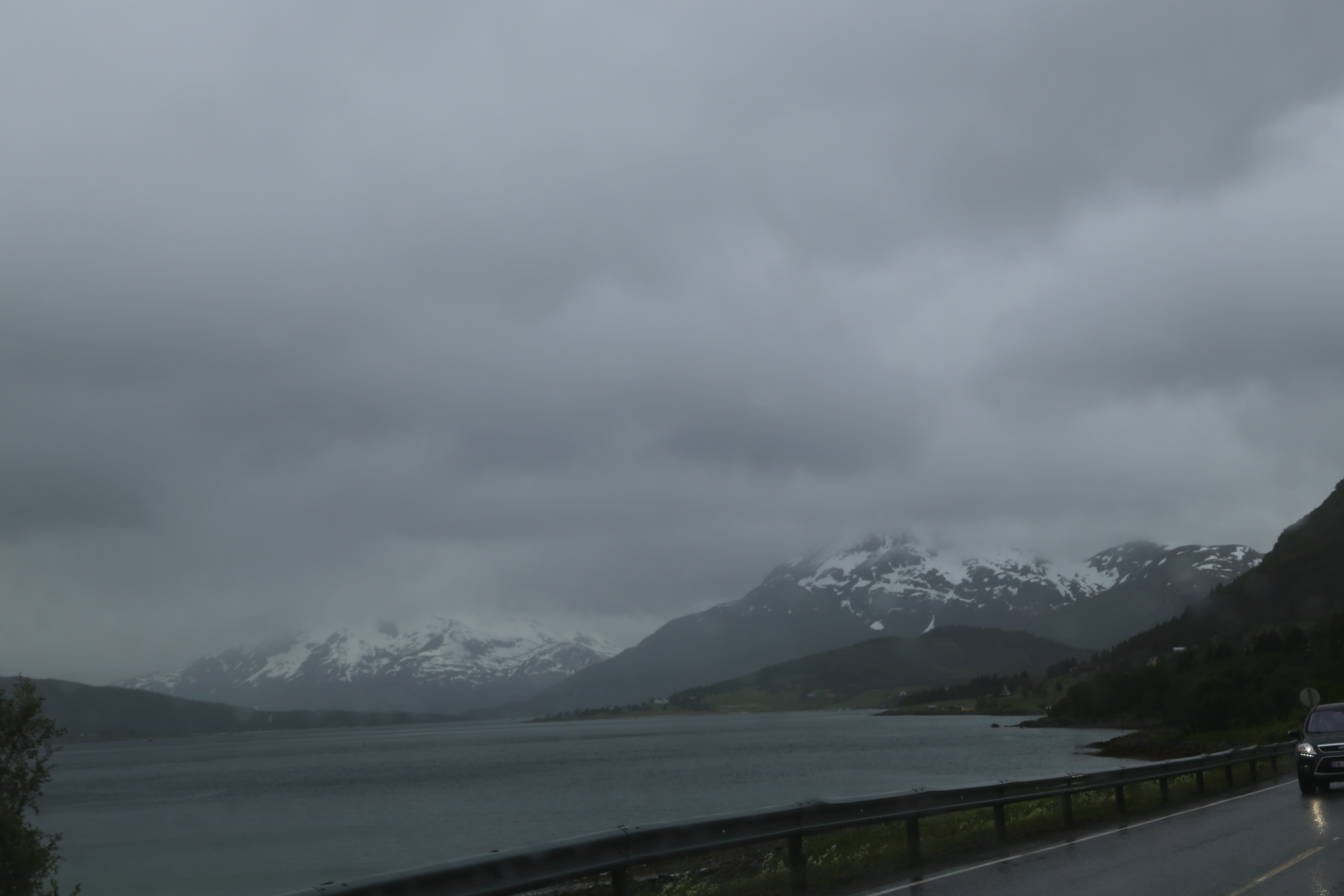 2014 Europe Trip Day 18 - Norway (Lofoten Islands: Sordal Tunnel (4 miles),  Sloverfjord Tunnel (2 miles), Chocolate Chip Rolls, Svolvaer, Lofoten Stockfish (Hanging Cod), Fishing Village Named Å, Snails, Fiskeburger (Fish Burger), Wild Reindeer) 