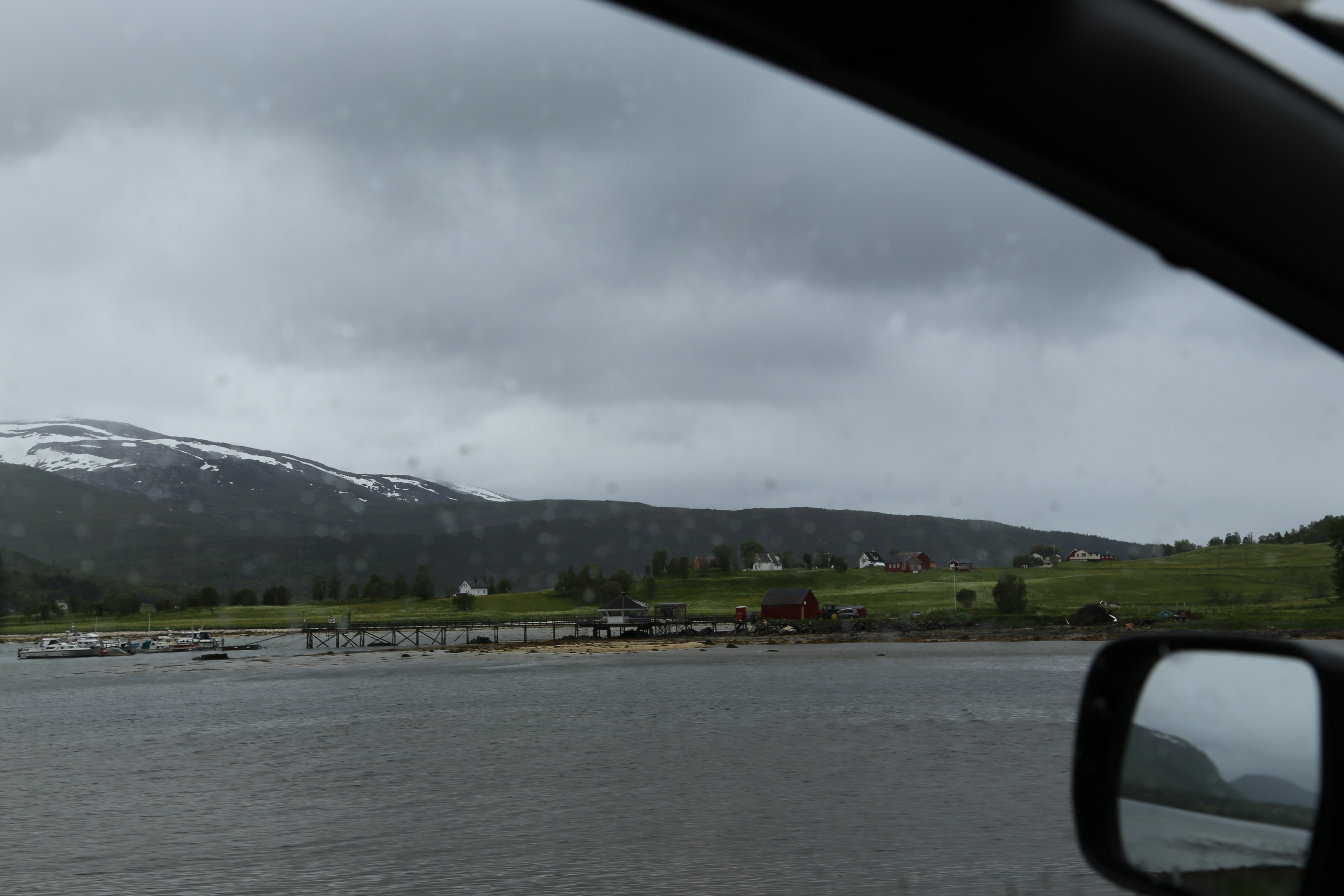 2014 Europe Trip Day 18 - Norway (Lofoten Islands: Sordal Tunnel (4 miles),  Sloverfjord Tunnel (2 miles), Chocolate Chip Rolls, Svolvaer, Lofoten Stockfish (Hanging Cod), Fishing Village Named Å, Snails, Fiskeburger (Fish Burger), Wild Reindeer) 