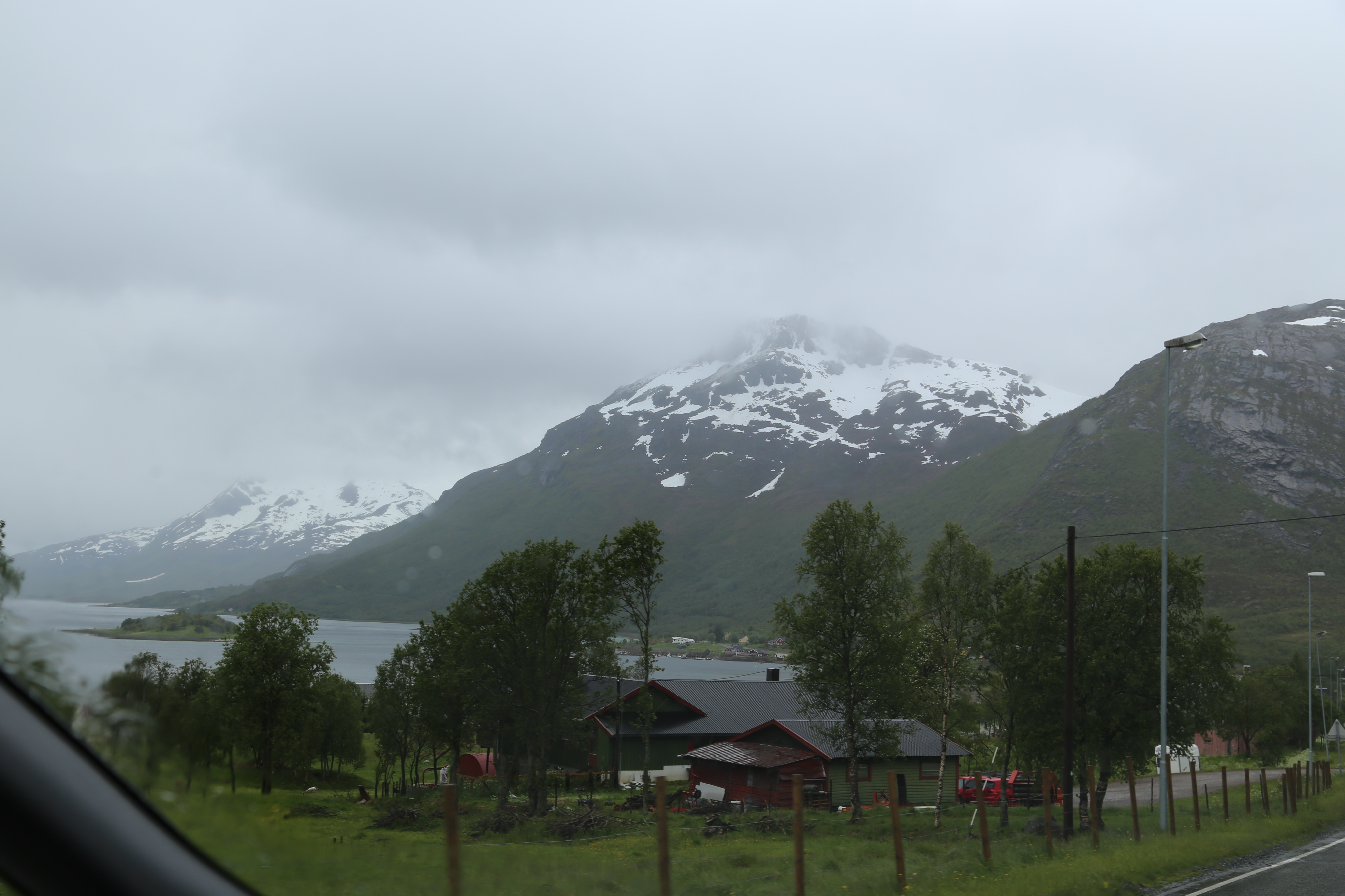 2014 Europe Trip Day 18 - Norway (Lofoten Islands: Sordal Tunnel (4 miles),  Sloverfjord Tunnel (2 miles), Chocolate Chip Rolls, Svolvaer, Lofoten Stockfish (Hanging Cod), Fishing Village Named Å, Snails, Fiskeburger (Fish Burger), Wild Reindeer) 