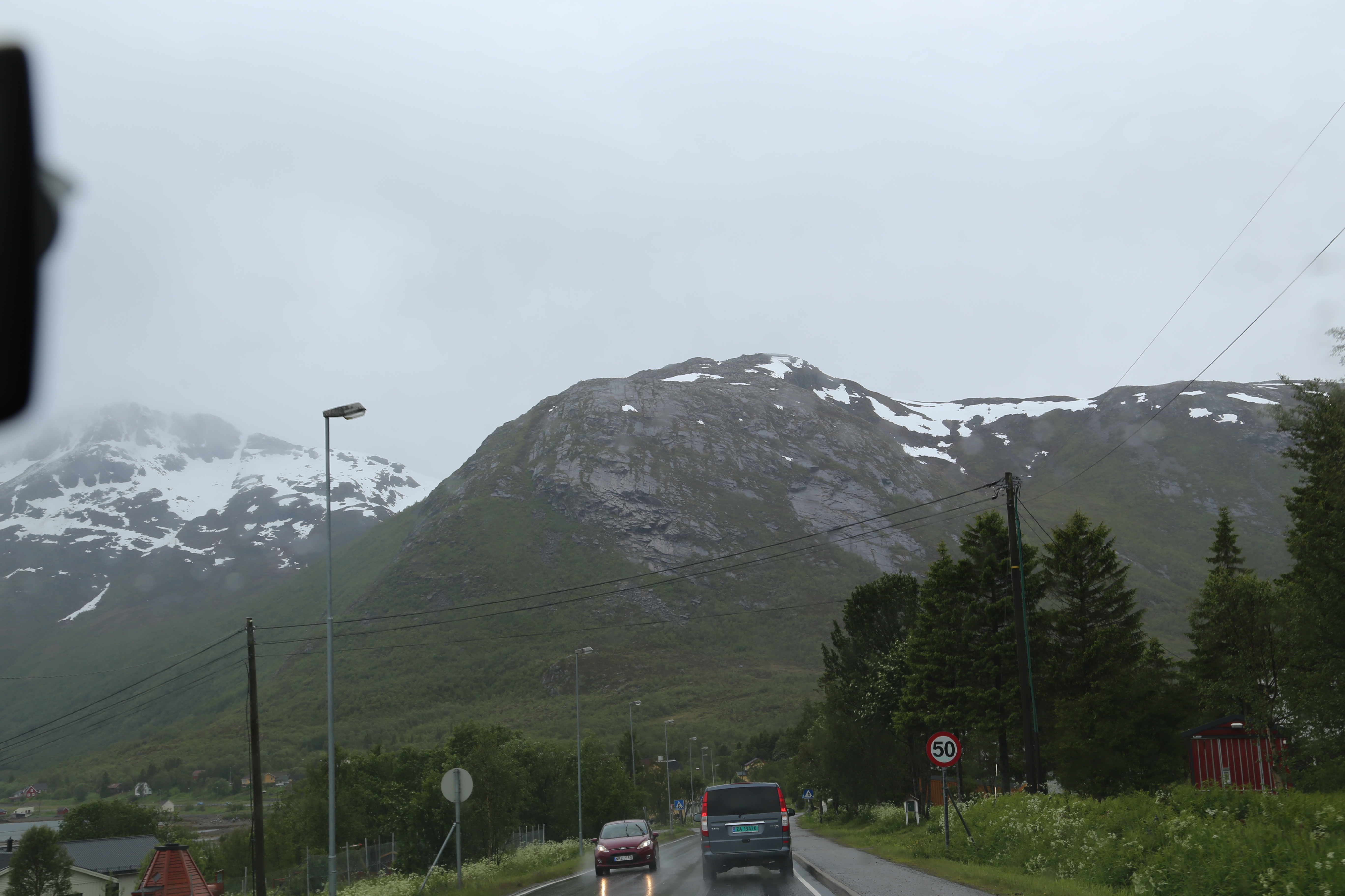 2014 Europe Trip Day 18 - Norway (Lofoten Islands: Sordal Tunnel (4 miles),  Sloverfjord Tunnel (2 miles), Chocolate Chip Rolls, Svolvaer, Lofoten Stockfish (Hanging Cod), Fishing Village Named Å, Snails, Fiskeburger (Fish Burger), Wild Reindeer) 