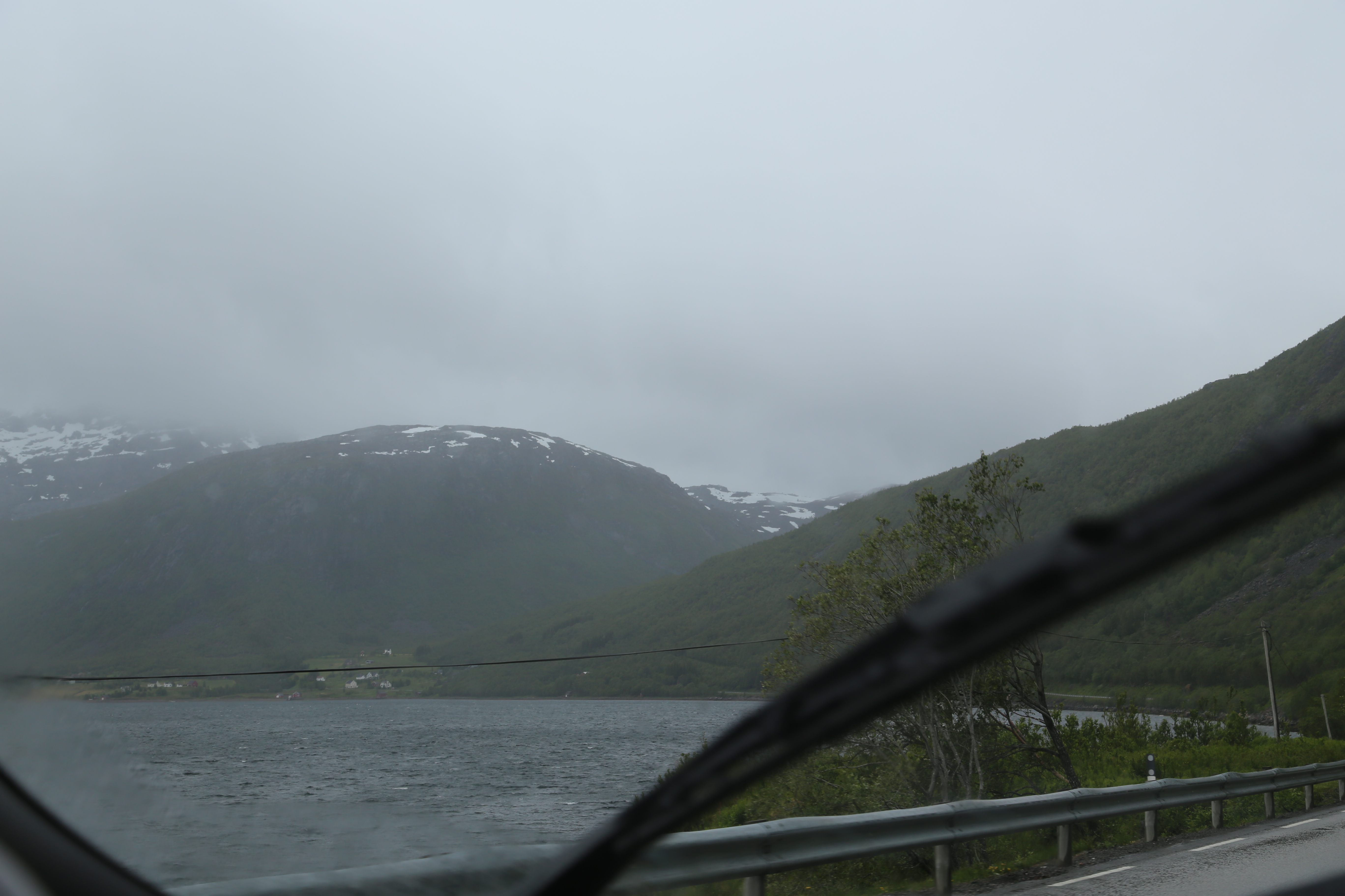 2014 Europe Trip Day 18 - Norway (Lofoten Islands: Sordal Tunnel (4 miles),  Sloverfjord Tunnel (2 miles), Chocolate Chip Rolls, Svolvaer, Lofoten Stockfish (Hanging Cod), Fishing Village Named Å, Snails, Fiskeburger (Fish Burger), Wild Reindeer) 