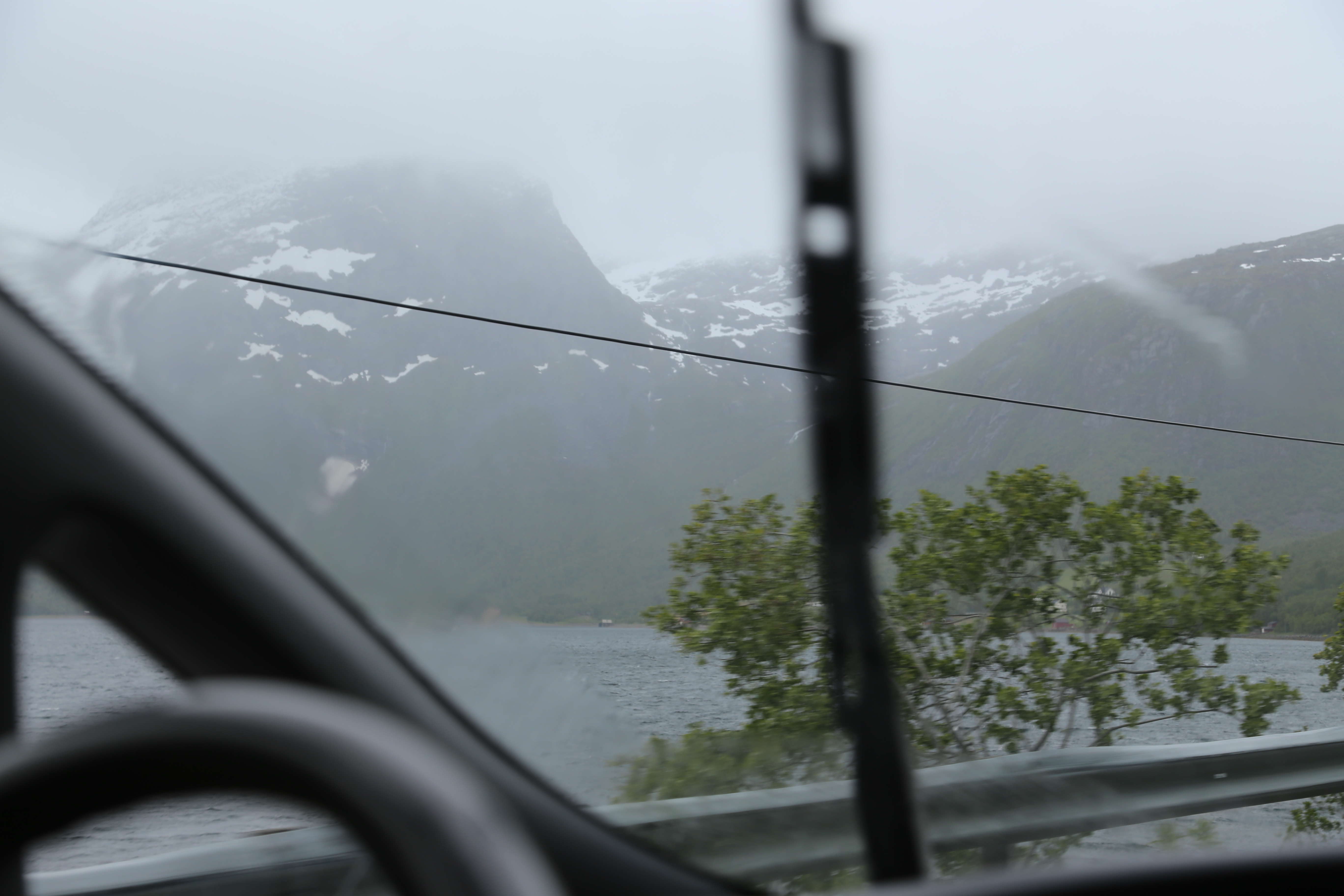 2014 Europe Trip Day 18 - Norway (Lofoten Islands: Sordal Tunnel (4 miles),  Sloverfjord Tunnel (2 miles), Chocolate Chip Rolls, Svolvaer, Lofoten Stockfish (Hanging Cod), Fishing Village Named Å, Snails, Fiskeburger (Fish Burger), Wild Reindeer) 