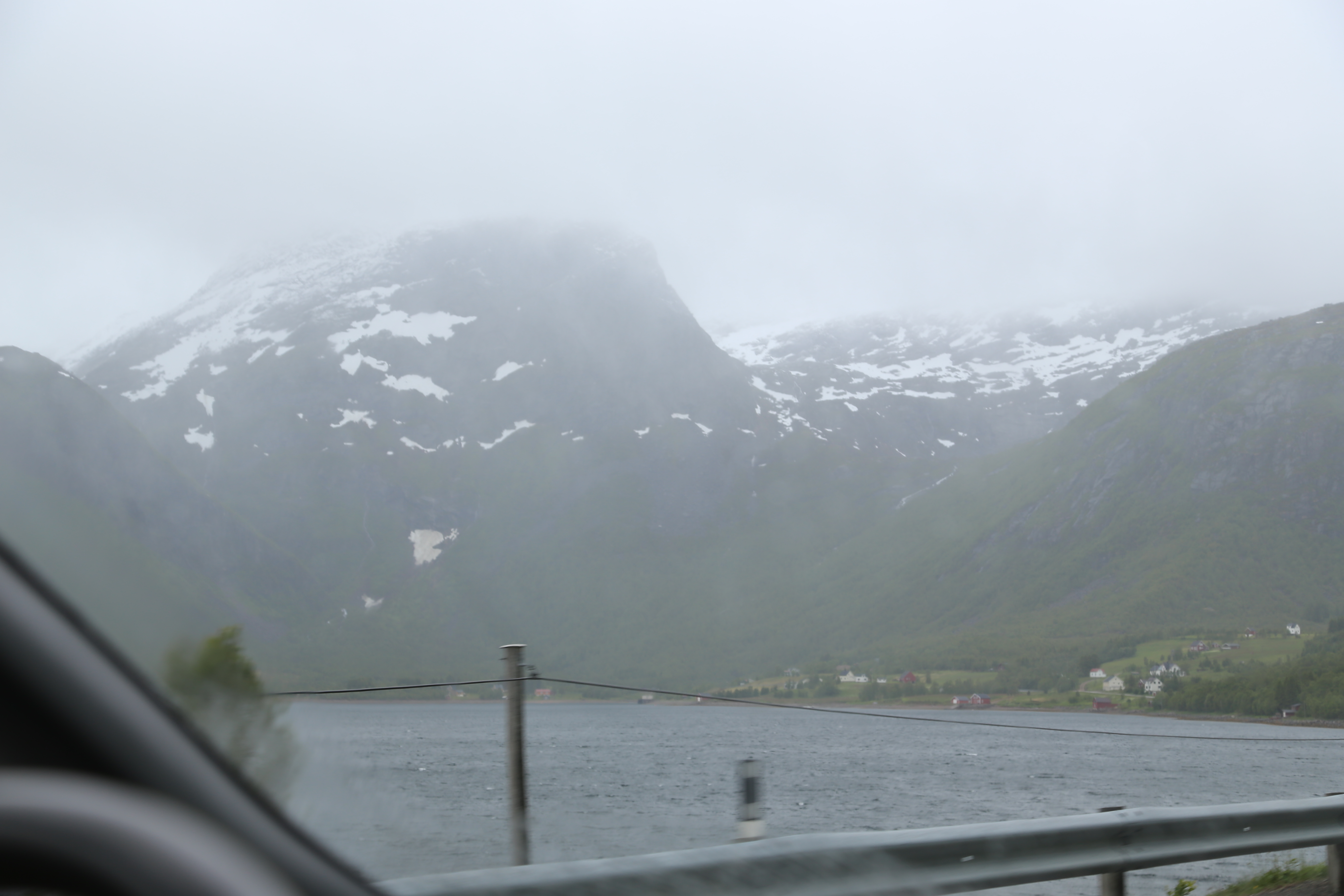 2014 Europe Trip Day 18 - Norway (Lofoten Islands: Sordal Tunnel (4 miles),  Sloverfjord Tunnel (2 miles), Chocolate Chip Rolls, Svolvaer, Lofoten Stockfish (Hanging Cod), Fishing Village Named Å, Snails, Fiskeburger (Fish Burger), Wild Reindeer) 