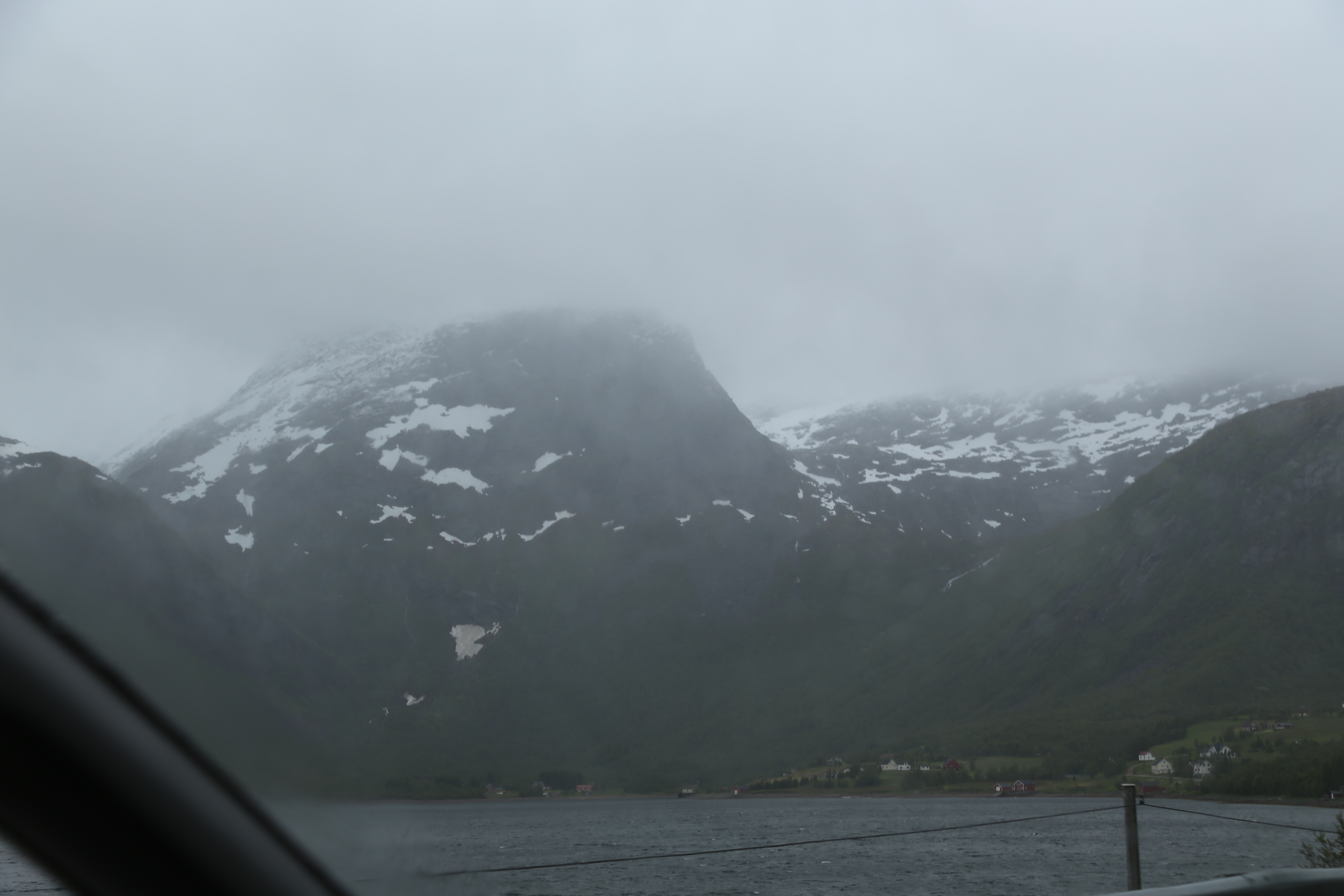 2014 Europe Trip Day 18 - Norway (Lofoten Islands: Sordal Tunnel (4 miles),  Sloverfjord Tunnel (2 miles), Chocolate Chip Rolls, Svolvaer, Lofoten Stockfish (Hanging Cod), Fishing Village Named Å, Snails, Fiskeburger (Fish Burger), Wild Reindeer) 