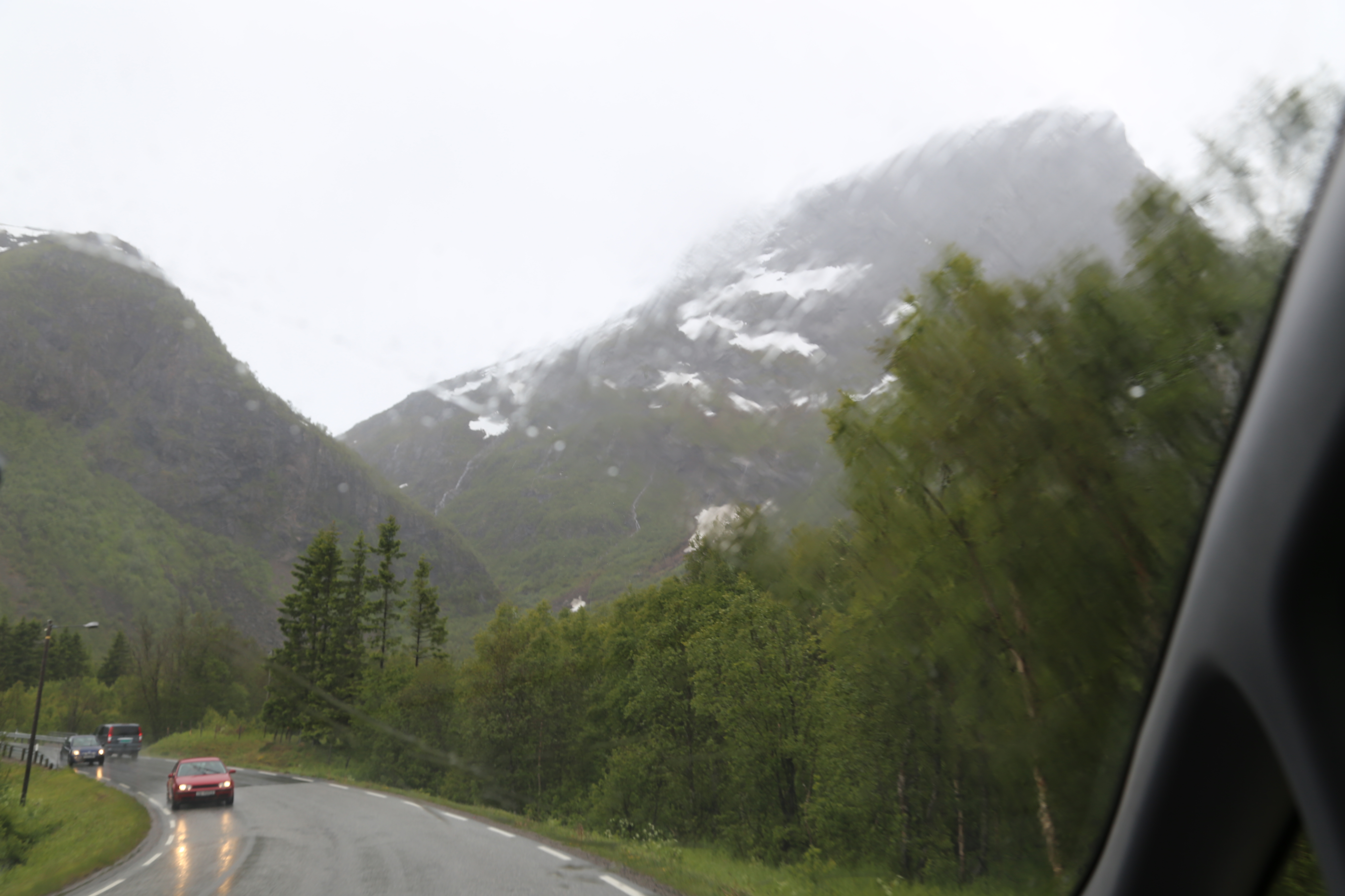 2014 Europe Trip Day 18 - Norway (Lofoten Islands: Sordal Tunnel (4 miles),  Sloverfjord Tunnel (2 miles), Chocolate Chip Rolls, Svolvaer, Lofoten Stockfish (Hanging Cod), Fishing Village Named Å, Snails, Fiskeburger (Fish Burger), Wild Reindeer) 