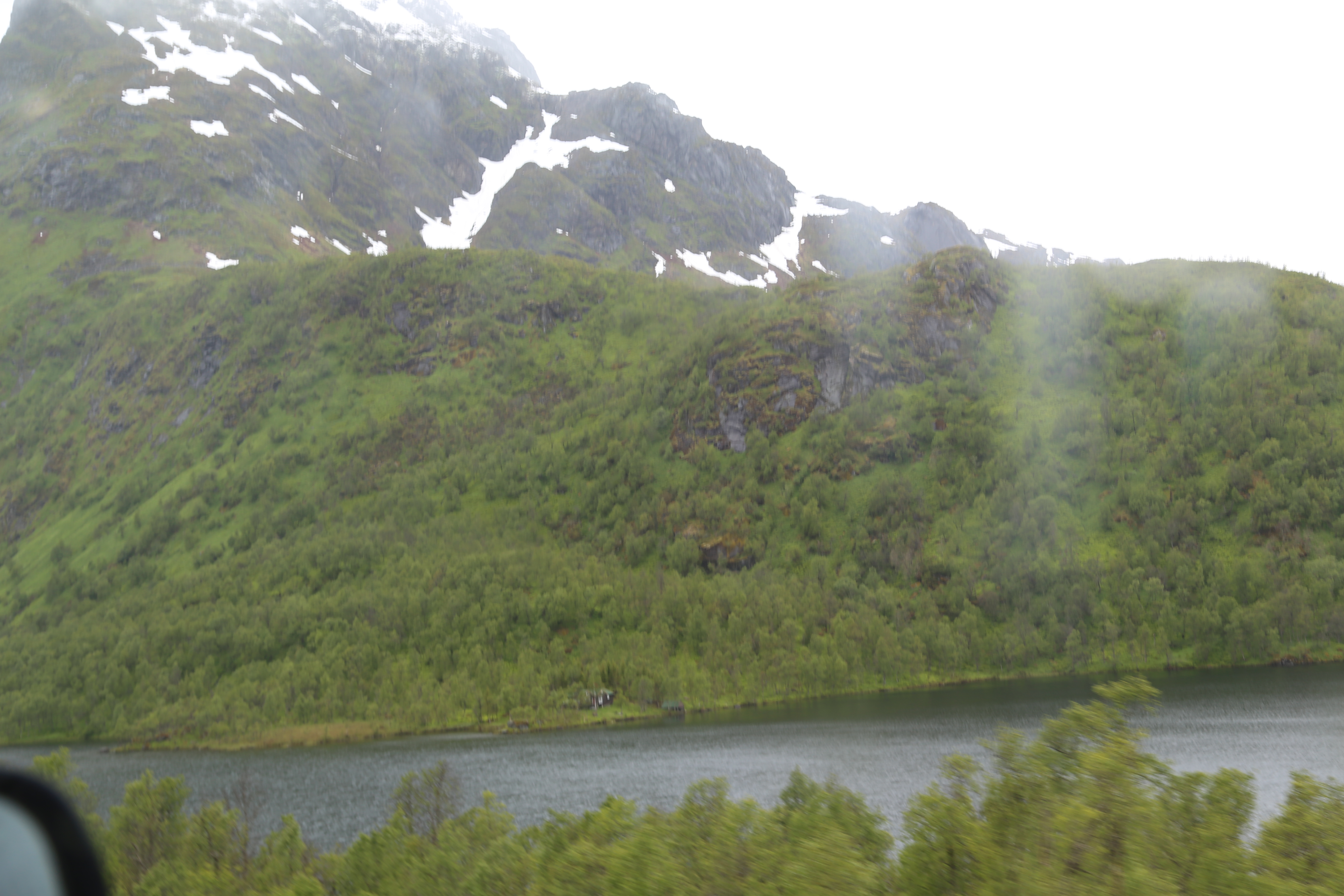 2014 Europe Trip Day 18 - Norway (Lofoten Islands: Sordal Tunnel (4 miles),  Sloverfjord Tunnel (2 miles), Chocolate Chip Rolls, Svolvaer, Lofoten Stockfish (Hanging Cod), Fishing Village Named Å, Snails, Fiskeburger (Fish Burger), Wild Reindeer) 