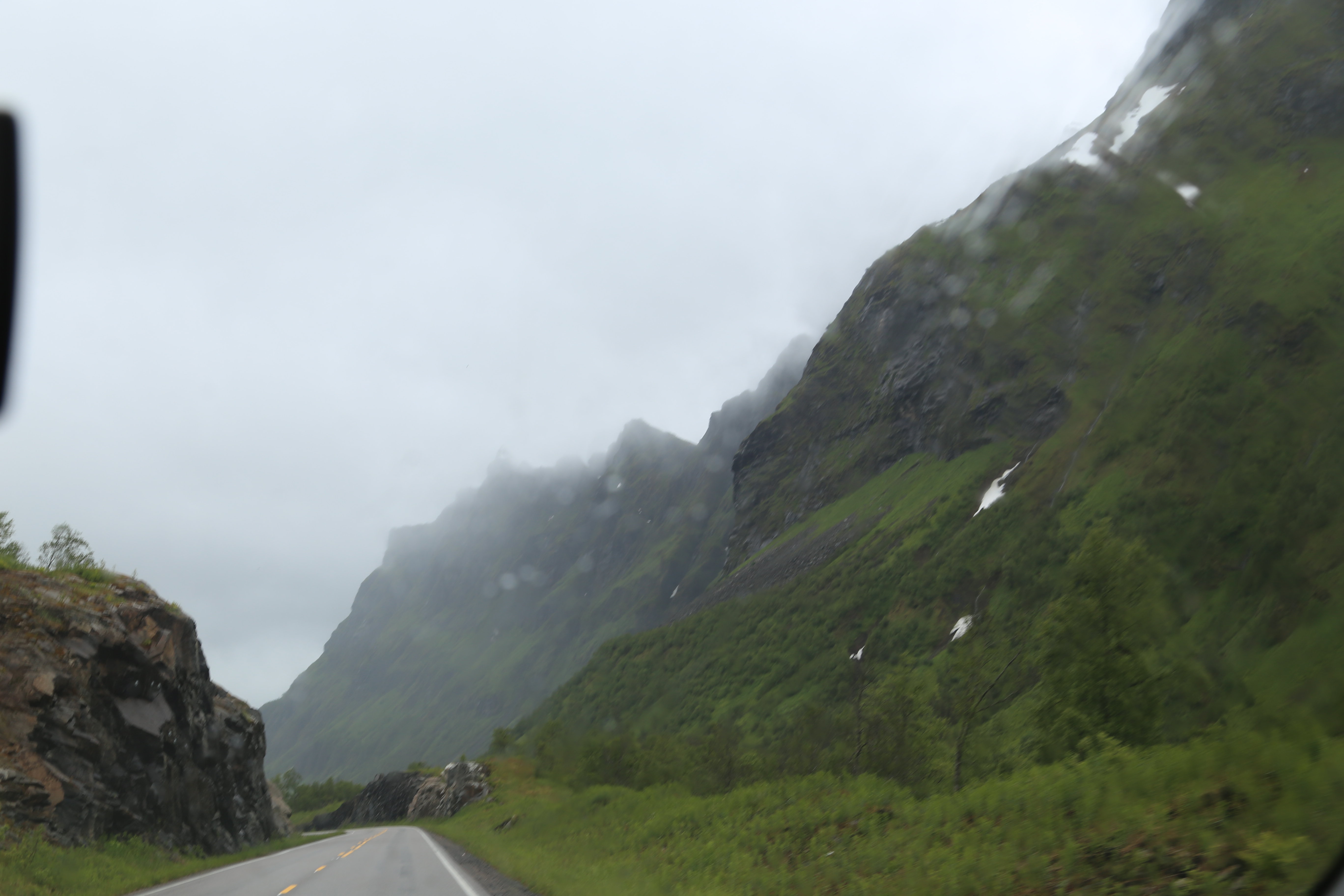 2014 Europe Trip Day 18 - Norway (Lofoten Islands: Sordal Tunnel (4 miles),  Sloverfjord Tunnel (2 miles), Chocolate Chip Rolls, Svolvaer, Lofoten Stockfish (Hanging Cod), Fishing Village Named Å, Snails, Fiskeburger (Fish Burger), Wild Reindeer) 