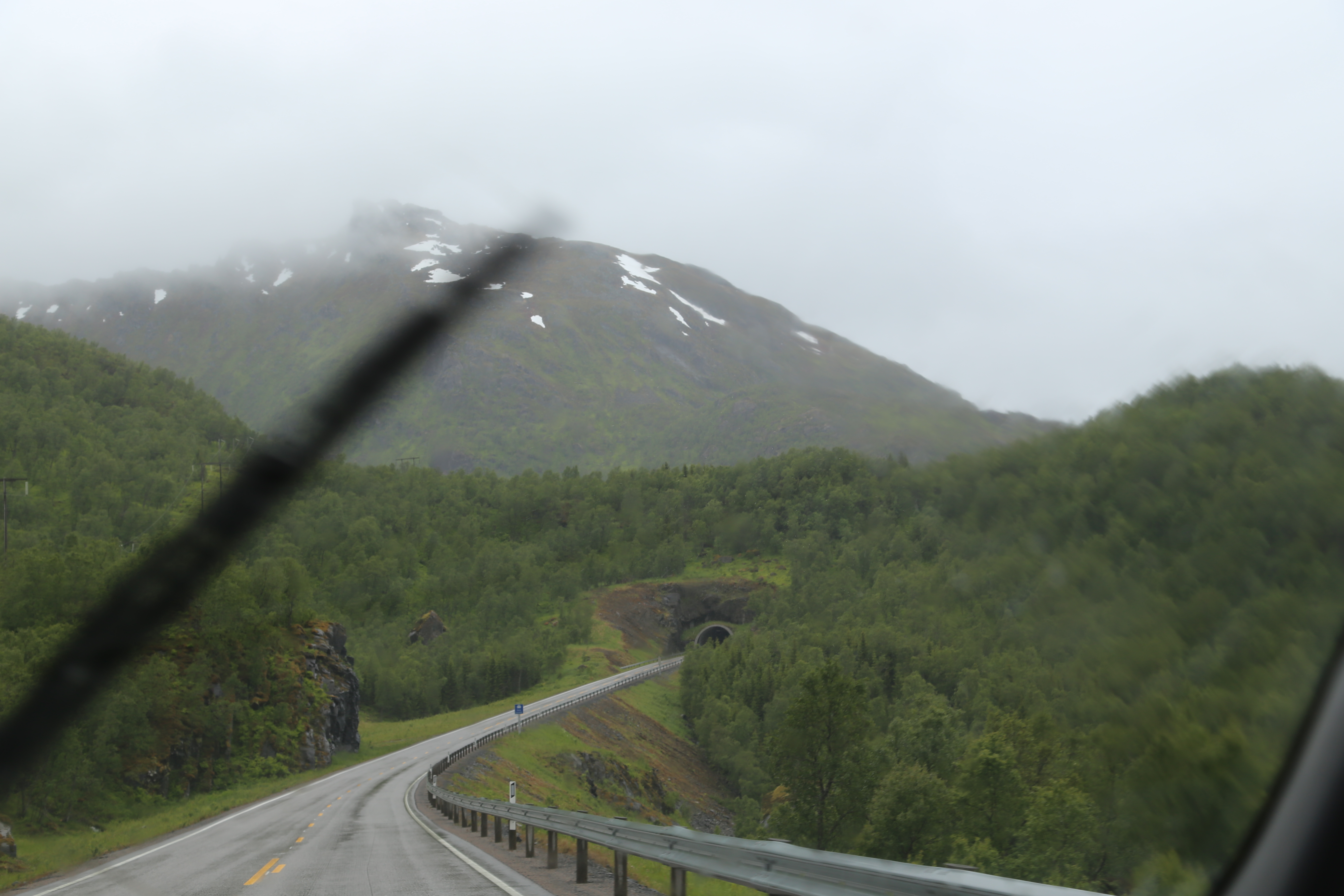 2014 Europe Trip Day 18 - Norway (Lofoten Islands: Sordal Tunnel (4 miles),  Sloverfjord Tunnel (2 miles), Chocolate Chip Rolls, Svolvaer, Lofoten Stockfish (Hanging Cod), Fishing Village Named Å, Snails, Fiskeburger (Fish Burger), Wild Reindeer) 