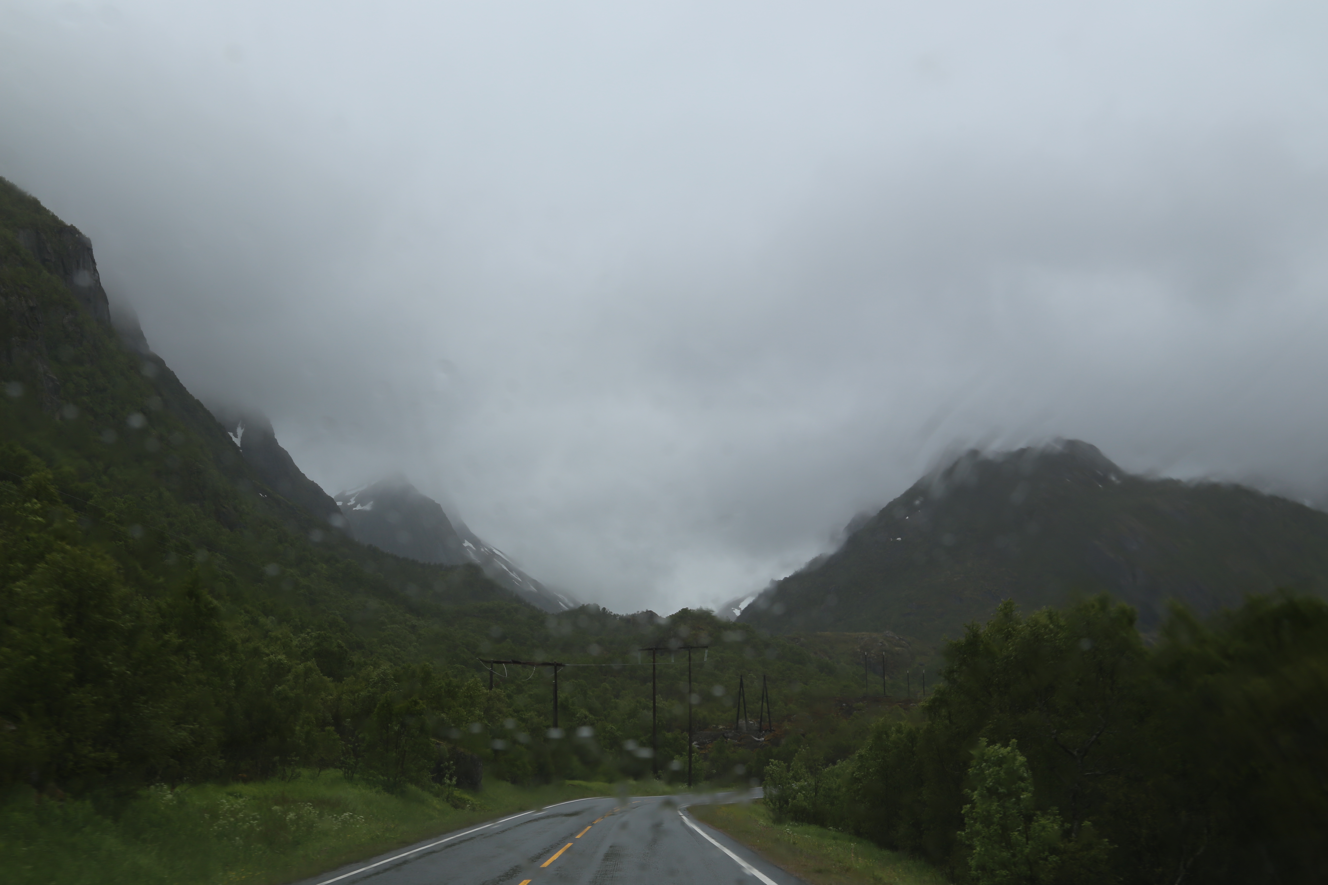 2014 Europe Trip Day 18 - Norway (Lofoten Islands: Sordal Tunnel (4 miles),  Sloverfjord Tunnel (2 miles), Chocolate Chip Rolls, Svolvaer, Lofoten Stockfish (Hanging Cod), Fishing Village Named Å, Snails, Fiskeburger (Fish Burger), Wild Reindeer) 