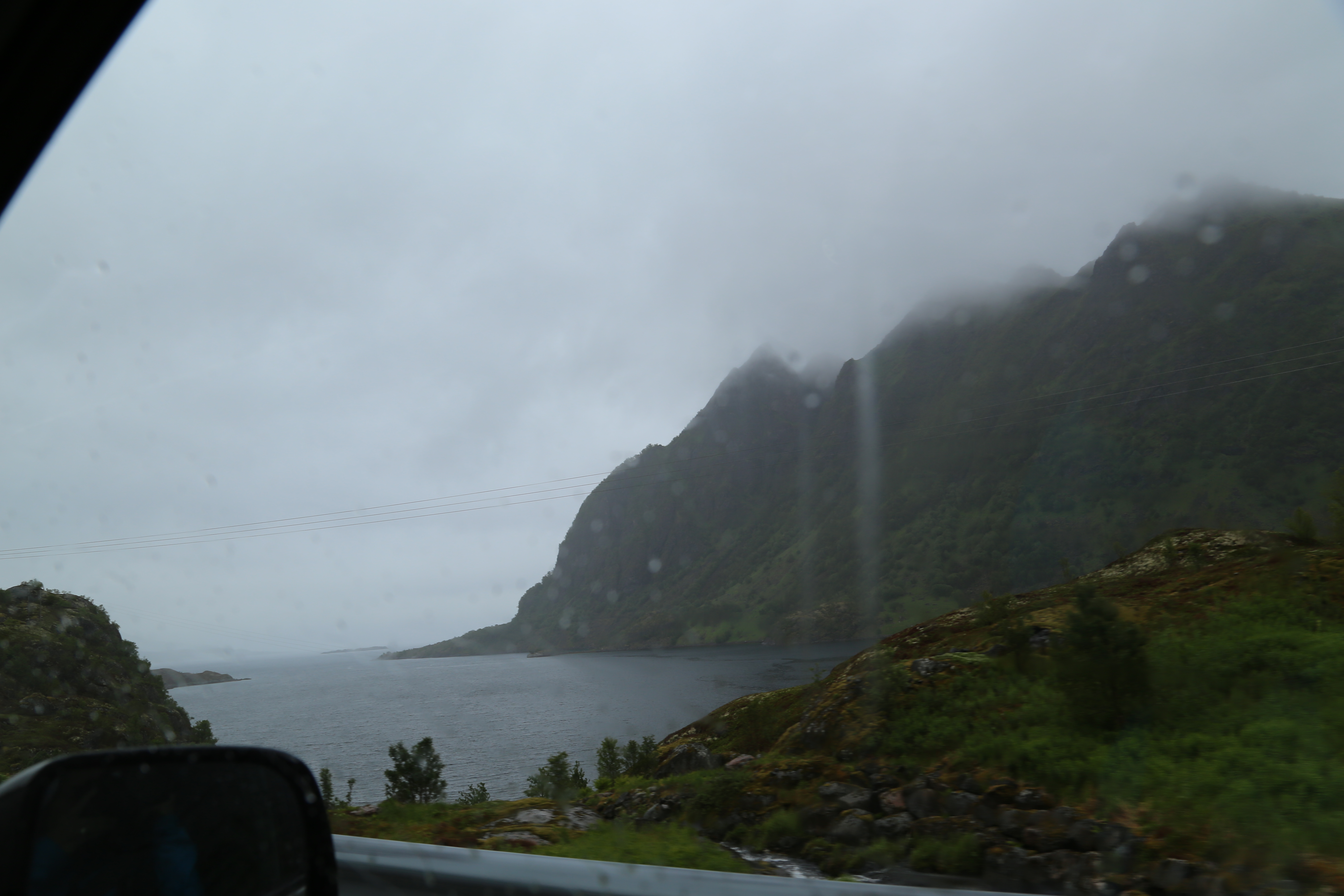 2014 Europe Trip Day 18 - Norway (Lofoten Islands: Sordal Tunnel (4 miles),  Sloverfjord Tunnel (2 miles), Chocolate Chip Rolls, Svolvaer, Lofoten Stockfish (Hanging Cod), Fishing Village Named Å, Snails, Fiskeburger (Fish Burger), Wild Reindeer) 