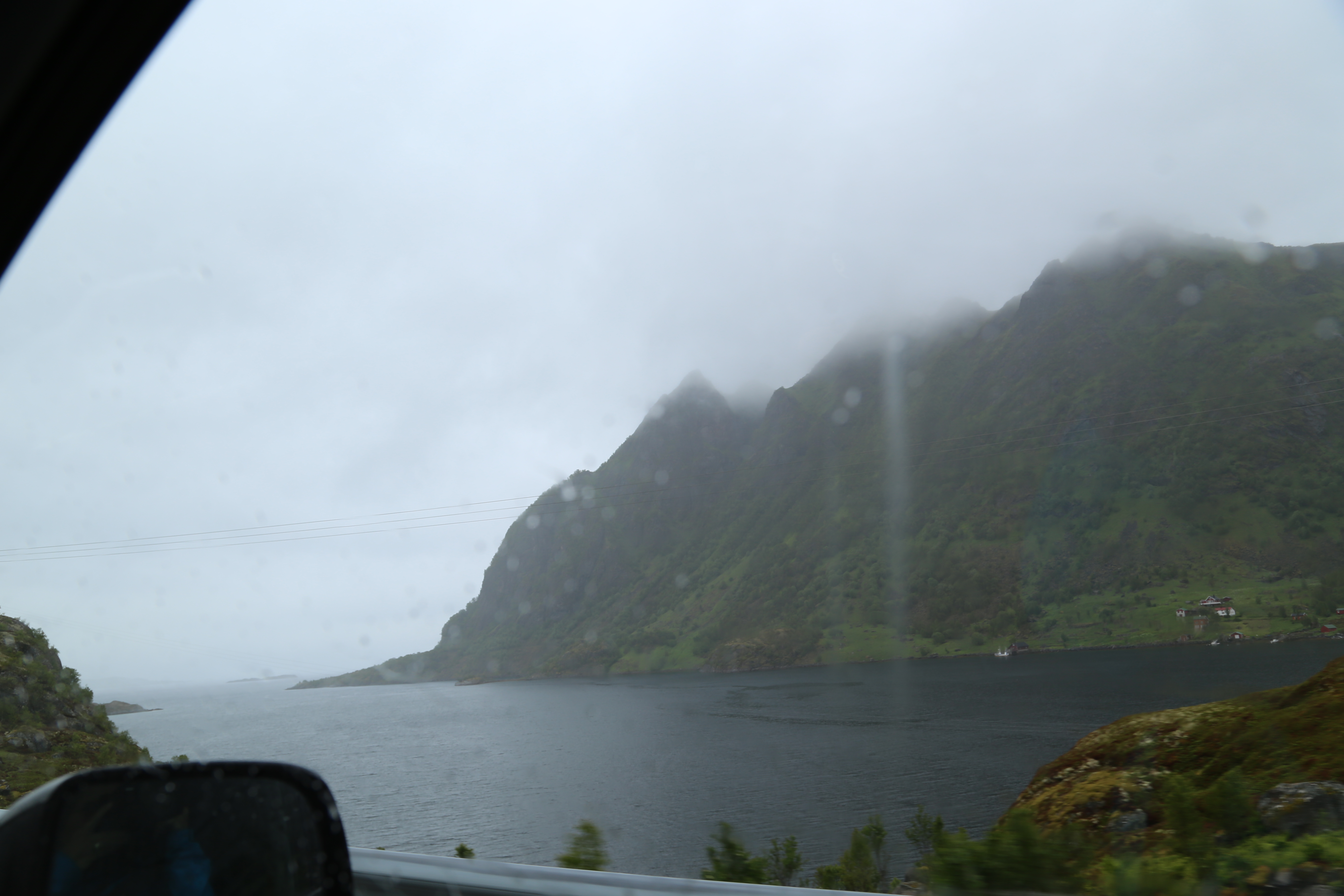 2014 Europe Trip Day 18 - Norway (Lofoten Islands: Sordal Tunnel (4 miles),  Sloverfjord Tunnel (2 miles), Chocolate Chip Rolls, Svolvaer, Lofoten Stockfish (Hanging Cod), Fishing Village Named Å, Snails, Fiskeburger (Fish Burger), Wild Reindeer) 