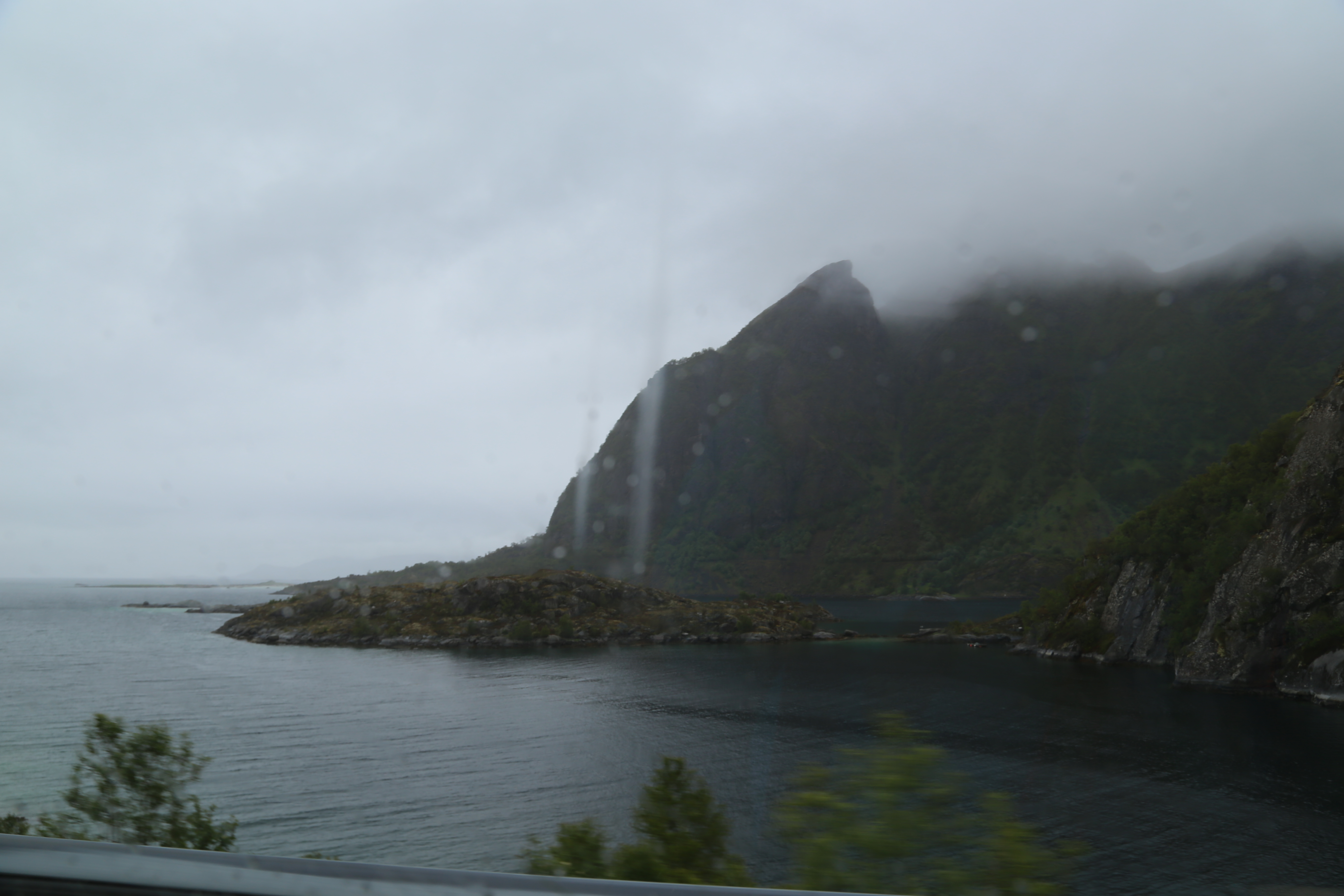 2014 Europe Trip Day 18 - Norway (Lofoten Islands: Sordal Tunnel (4 miles),  Sloverfjord Tunnel (2 miles), Chocolate Chip Rolls, Svolvaer, Lofoten Stockfish (Hanging Cod), Fishing Village Named Å, Snails, Fiskeburger (Fish Burger), Wild Reindeer) 