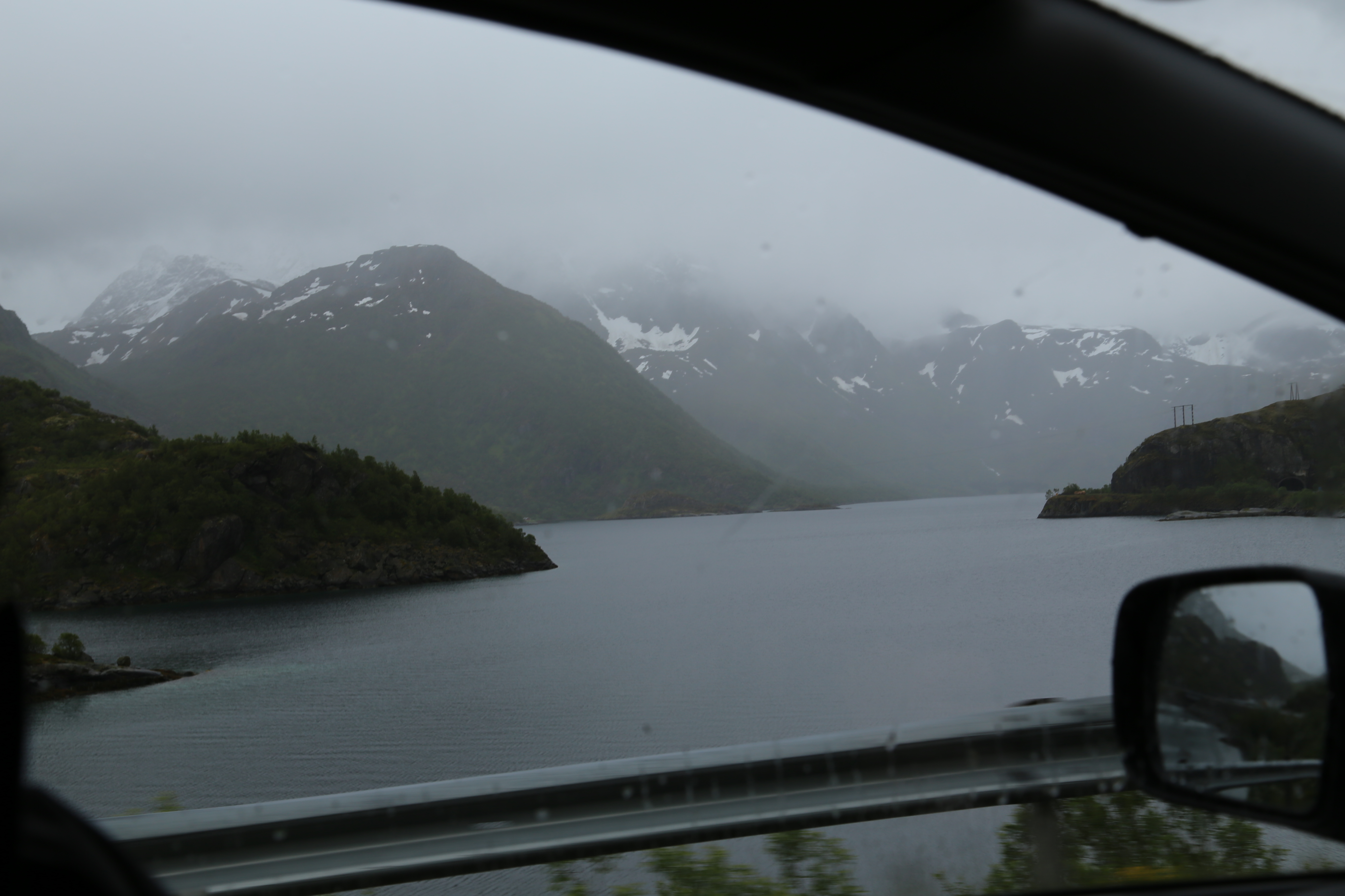 2014 Europe Trip Day 18 - Norway (Lofoten Islands: Sordal Tunnel (4 miles),  Sloverfjord Tunnel (2 miles), Chocolate Chip Rolls, Svolvaer, Lofoten Stockfish (Hanging Cod), Fishing Village Named Å, Snails, Fiskeburger (Fish Burger), Wild Reindeer) 