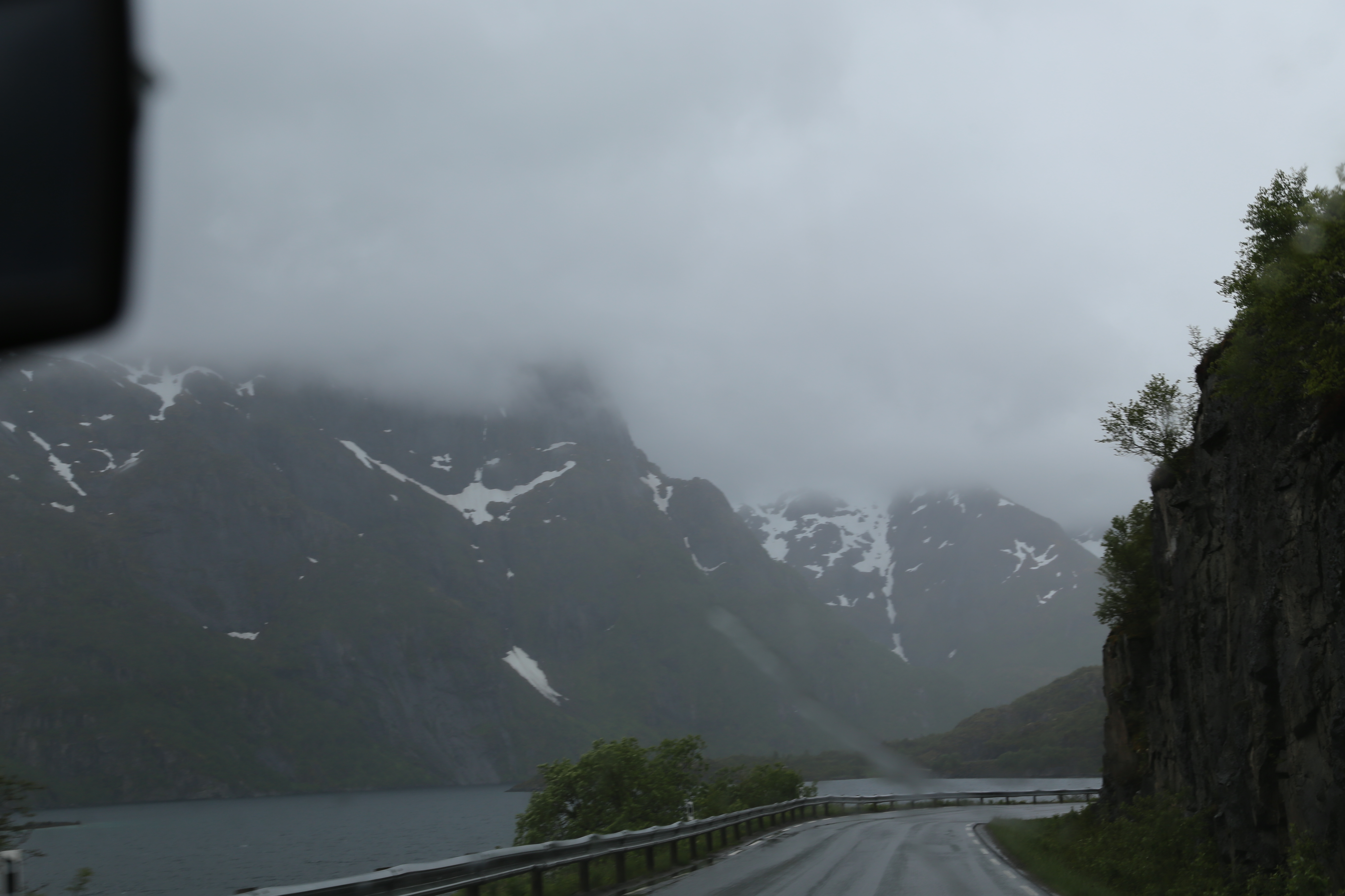 2014 Europe Trip Day 18 - Norway (Lofoten Islands: Sordal Tunnel (4 miles),  Sloverfjord Tunnel (2 miles), Chocolate Chip Rolls, Svolvaer, Lofoten Stockfish (Hanging Cod), Fishing Village Named Å, Snails, Fiskeburger (Fish Burger), Wild Reindeer) 