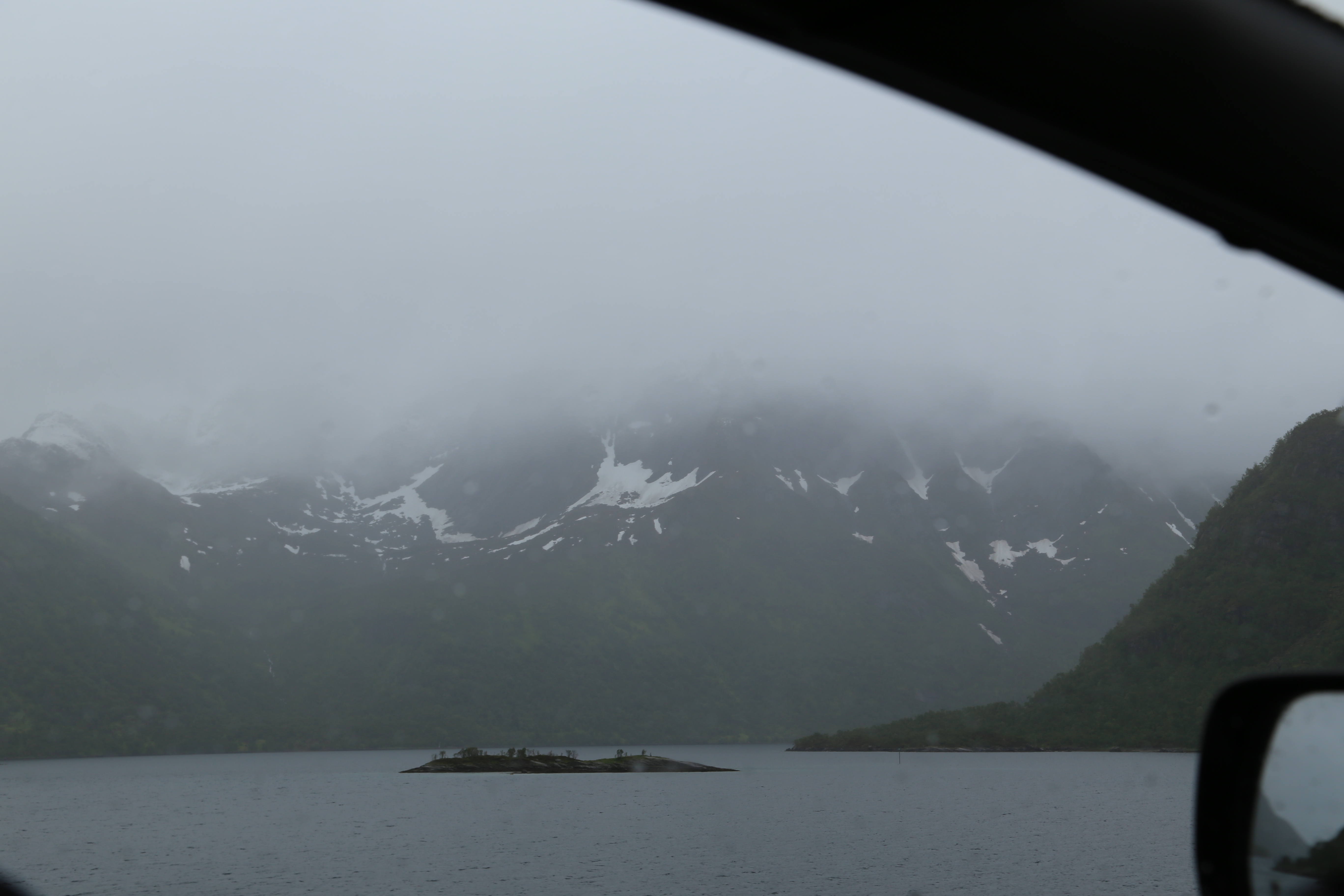 2014 Europe Trip Day 18 - Norway (Lofoten Islands: Sordal Tunnel (4 miles),  Sloverfjord Tunnel (2 miles), Chocolate Chip Rolls, Svolvaer, Lofoten Stockfish (Hanging Cod), Fishing Village Named Å, Snails, Fiskeburger (Fish Burger), Wild Reindeer) 