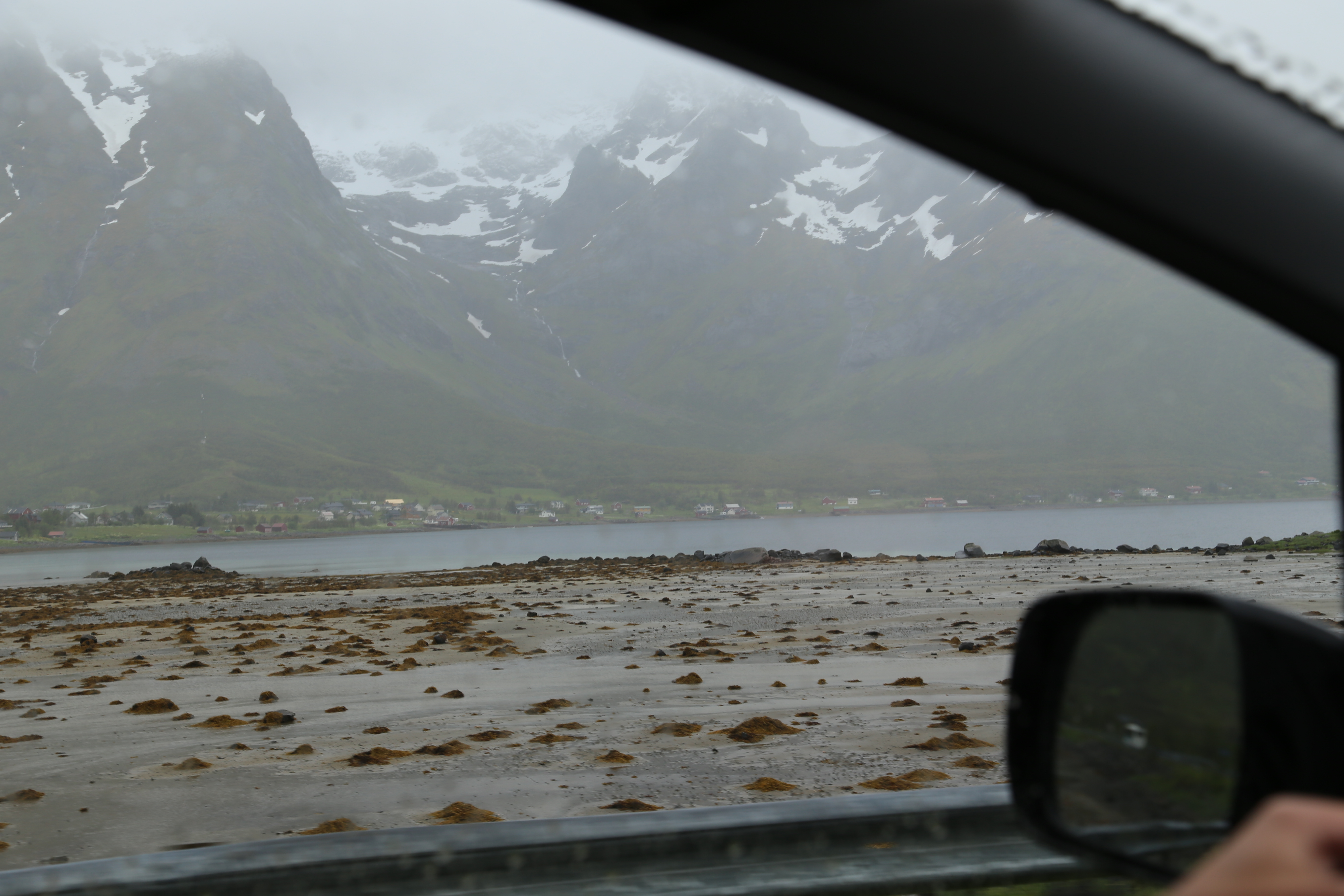 2014 Europe Trip Day 18 - Norway (Lofoten Islands: Sordal Tunnel (4 miles),  Sloverfjord Tunnel (2 miles), Chocolate Chip Rolls, Svolvaer, Lofoten Stockfish (Hanging Cod), Fishing Village Named Å, Snails, Fiskeburger (Fish Burger), Wild Reindeer) 