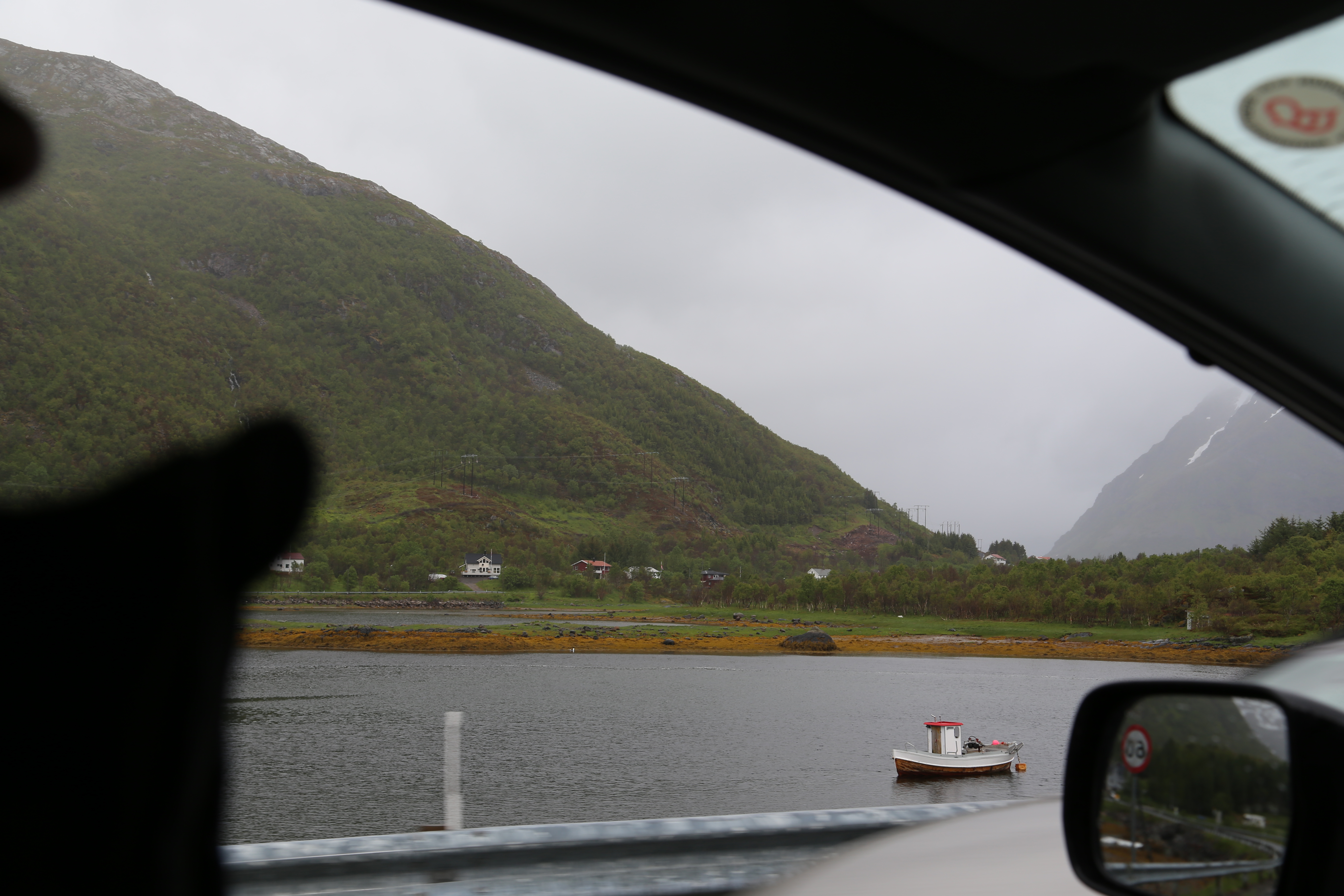 2014 Europe Trip Day 18 - Norway (Lofoten Islands: Sordal Tunnel (4 miles),  Sloverfjord Tunnel (2 miles), Chocolate Chip Rolls, Svolvaer, Lofoten Stockfish (Hanging Cod), Fishing Village Named Å, Snails, Fiskeburger (Fish Burger), Wild Reindeer) 