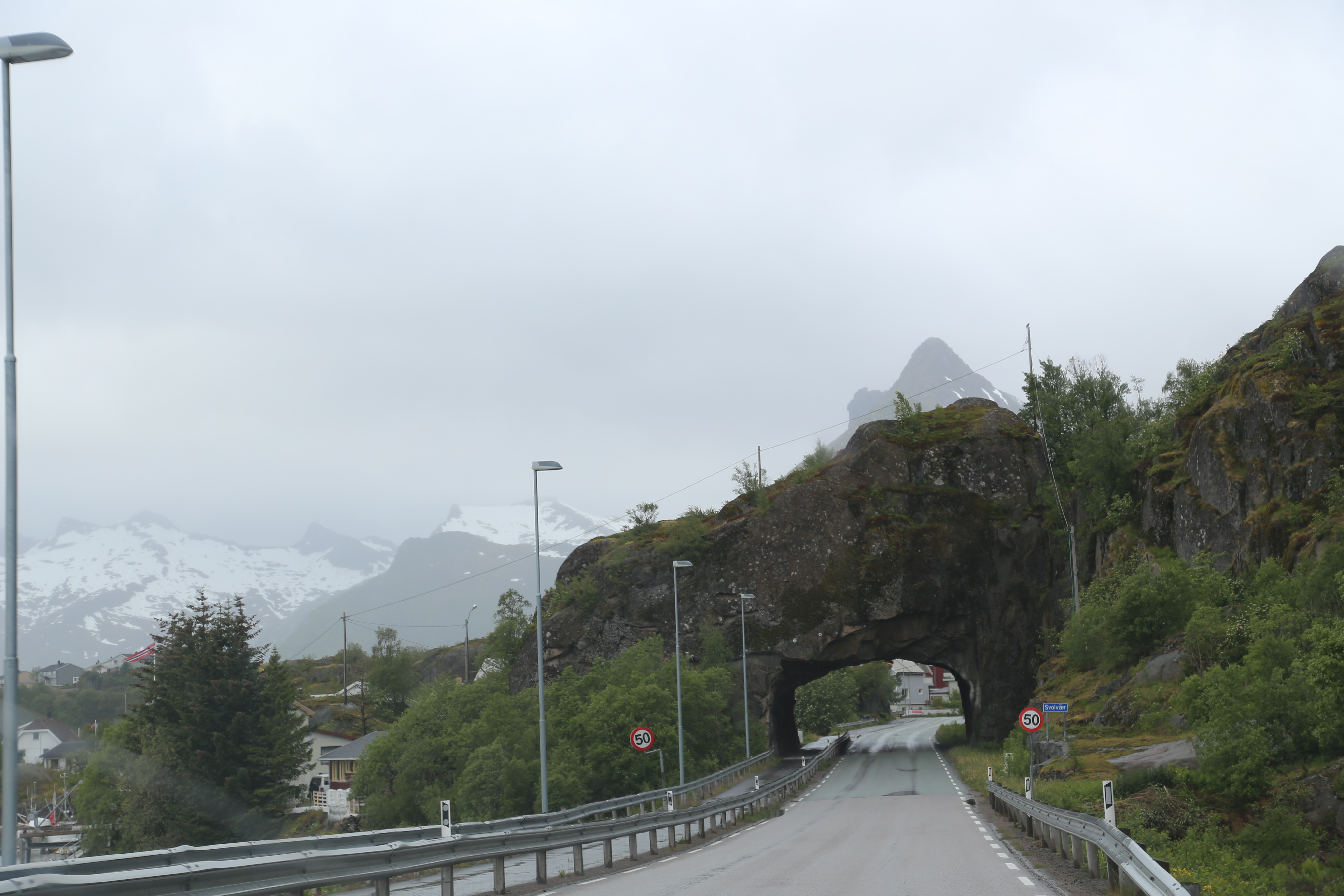 2014 Europe Trip Day 18 - Norway (Lofoten Islands: Sordal Tunnel (4 miles),  Sloverfjord Tunnel (2 miles), Chocolate Chip Rolls, Svolvaer, Lofoten Stockfish (Hanging Cod), Fishing Village Named Å, Snails, Fiskeburger (Fish Burger), Wild Reindeer) 