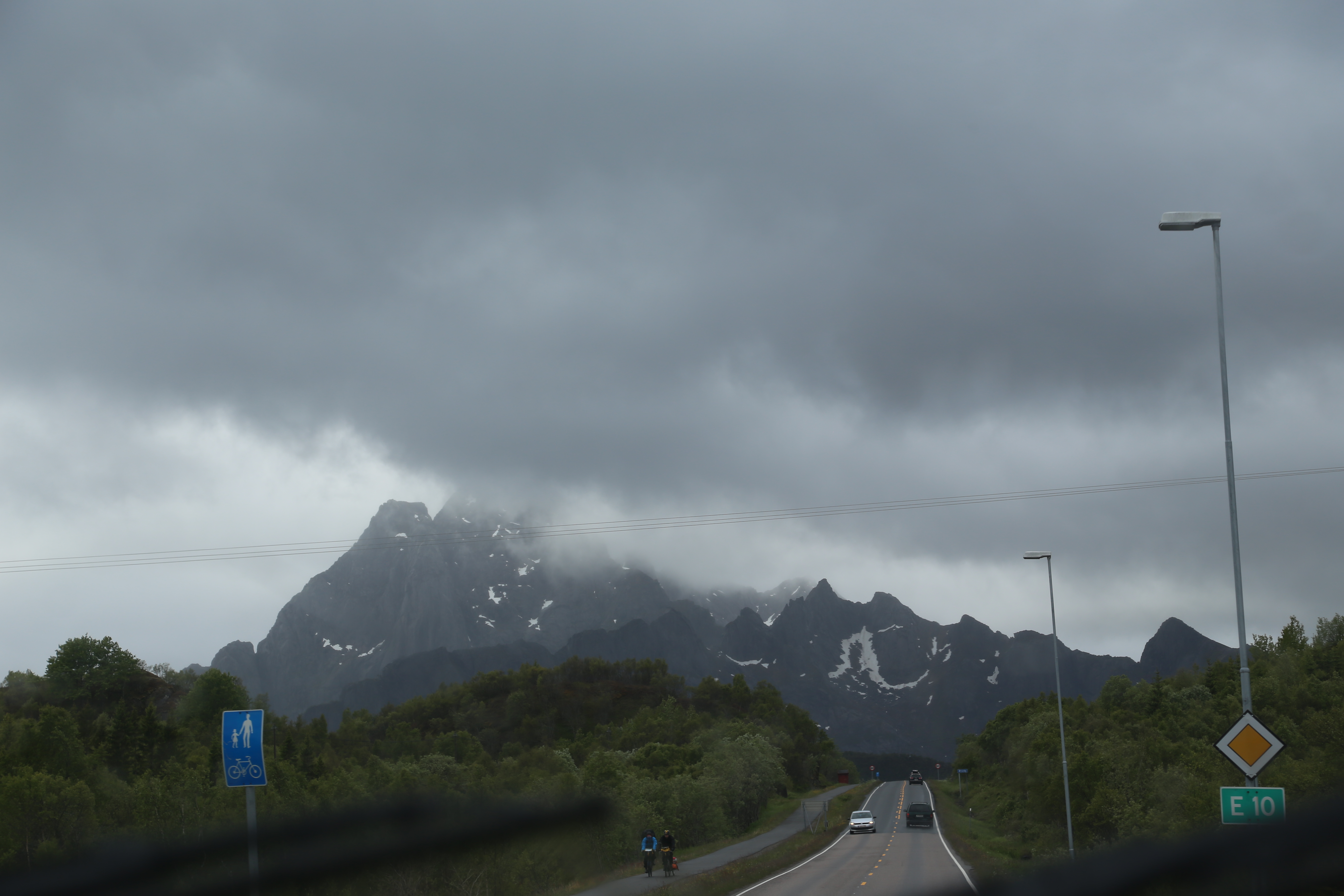 2014 Europe Trip Day 18 - Norway (Lofoten Islands: Sordal Tunnel (4 miles),  Sloverfjord Tunnel (2 miles), Chocolate Chip Rolls, Svolvaer, Lofoten Stockfish (Hanging Cod), Fishing Village Named Å, Snails, Fiskeburger (Fish Burger), Wild Reindeer) 