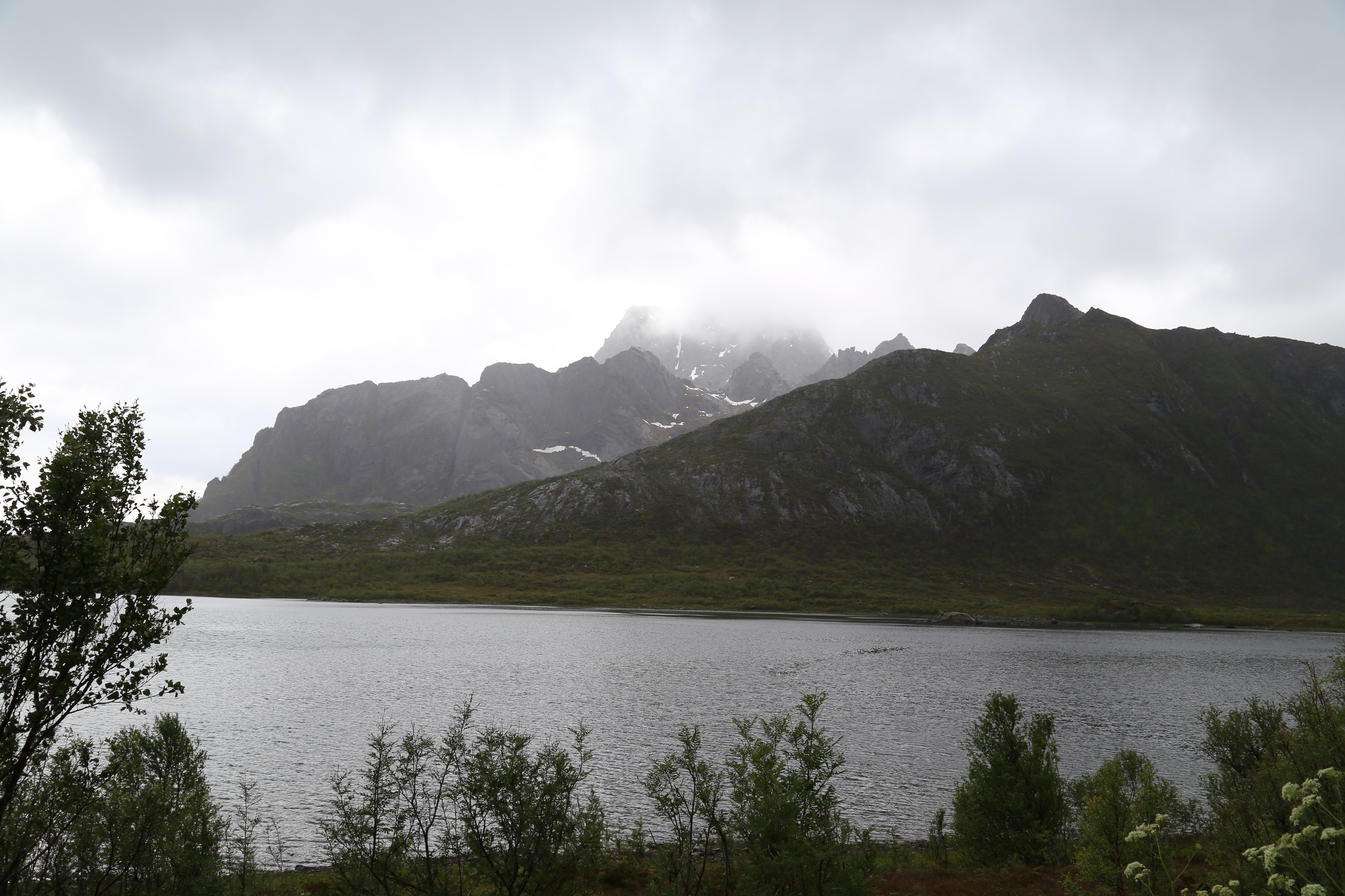 2014 Europe Trip Day 18 - Norway (Lofoten Islands: Sordal Tunnel (4 miles),  Sloverfjord Tunnel (2 miles), Chocolate Chip Rolls, Svolvaer, Lofoten Stockfish (Hanging Cod), Fishing Village Named Å, Snails, Fiskeburger (Fish Burger), Wild Reindeer) 