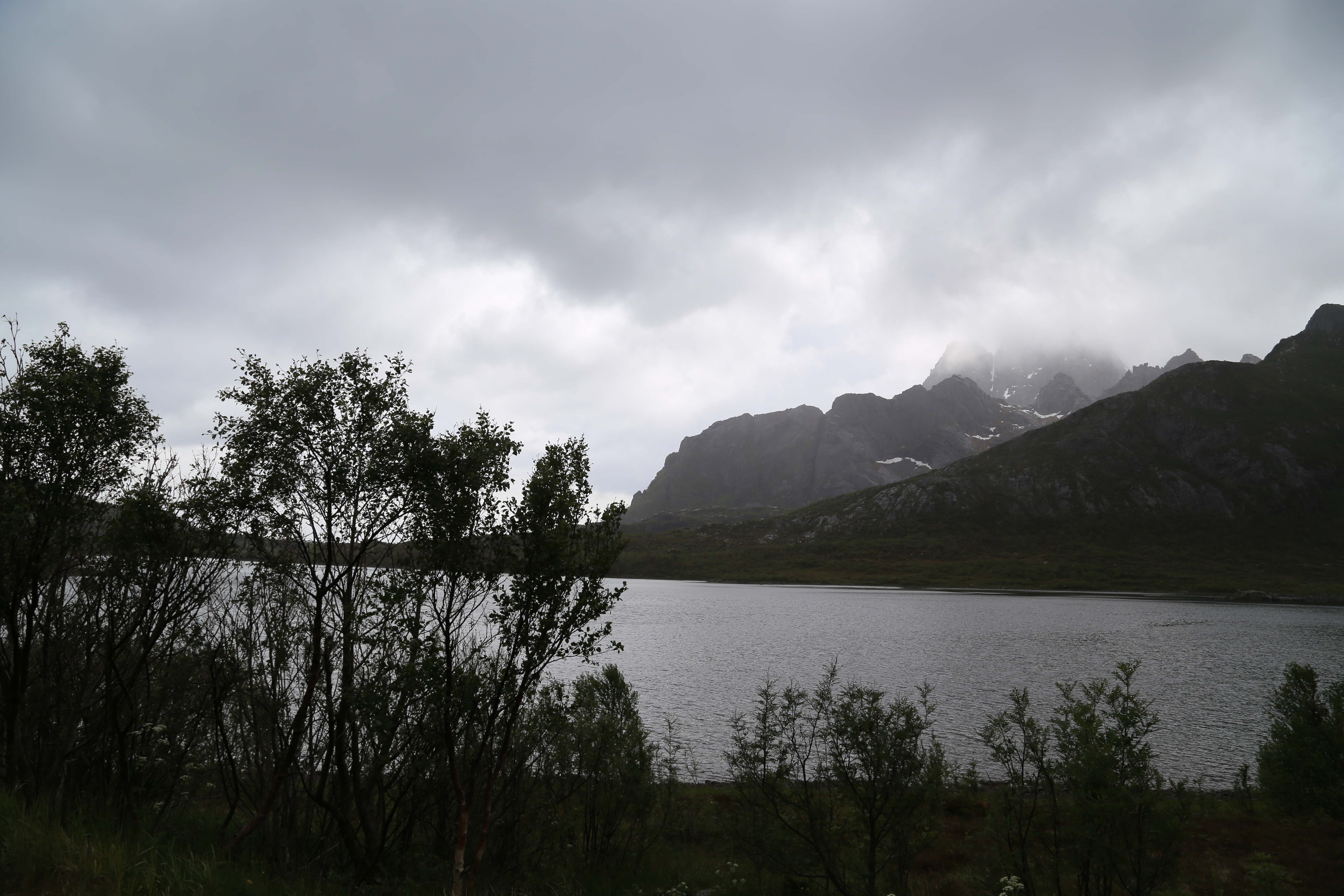 2014 Europe Trip Day 18 - Norway (Lofoten Islands: Sordal Tunnel (4 miles),  Sloverfjord Tunnel (2 miles), Chocolate Chip Rolls, Svolvaer, Lofoten Stockfish (Hanging Cod), Fishing Village Named Å, Snails, Fiskeburger (Fish Burger), Wild Reindeer) 