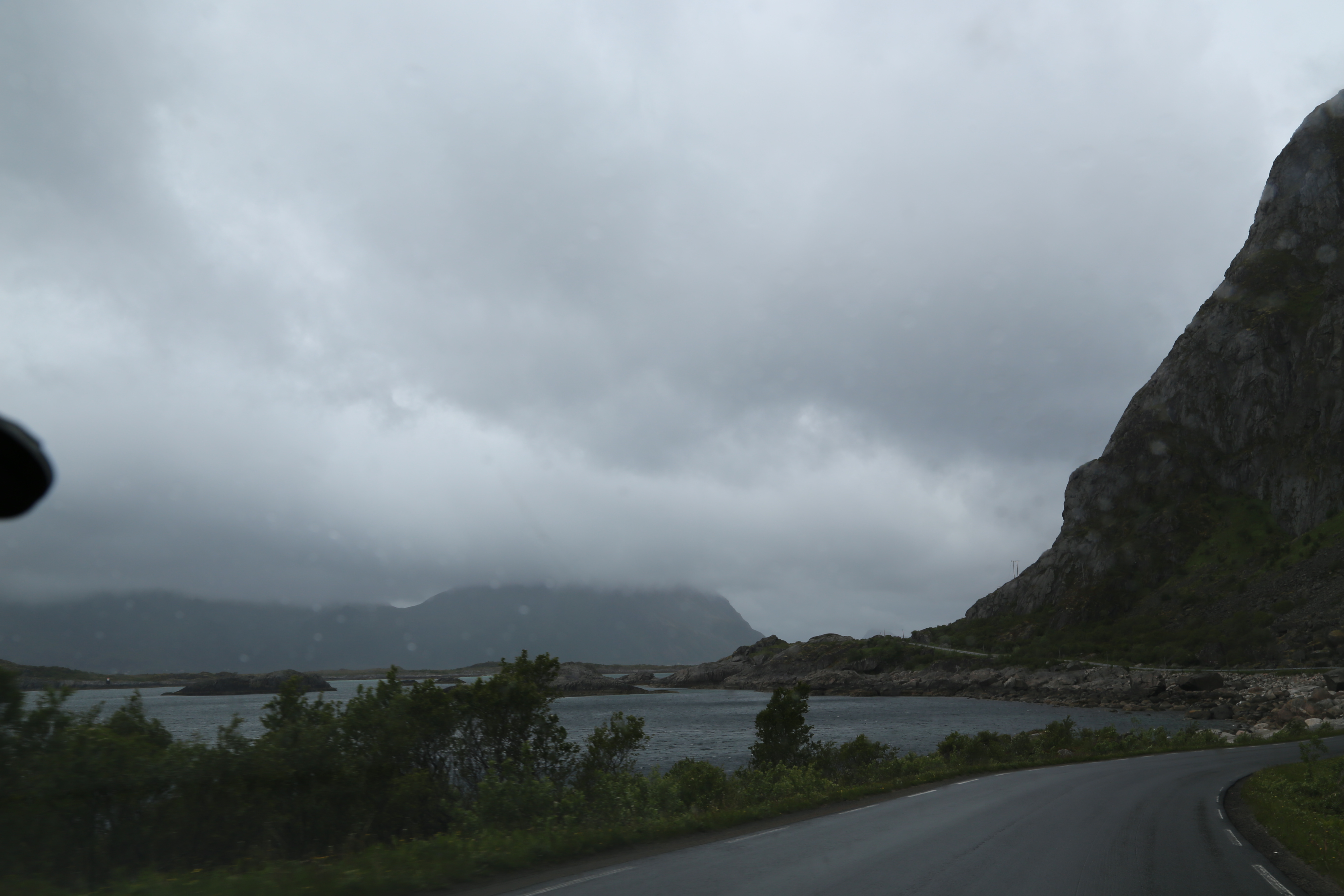 2014 Europe Trip Day 18 - Norway (Lofoten Islands: Sordal Tunnel (4 miles),  Sloverfjord Tunnel (2 miles), Chocolate Chip Rolls, Svolvaer, Lofoten Stockfish (Hanging Cod), Fishing Village Named Å, Snails, Fiskeburger (Fish Burger), Wild Reindeer) 